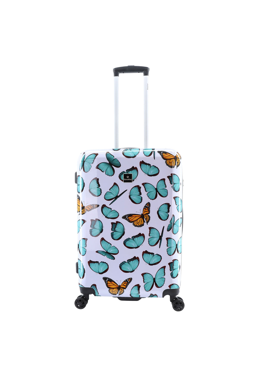 Saxoline Hartschalen-Kofferset 3-teilig / Reisekoffer-Set / Trolley-Set - S/M/L Springful Butterfly Print – Produktansicht 3