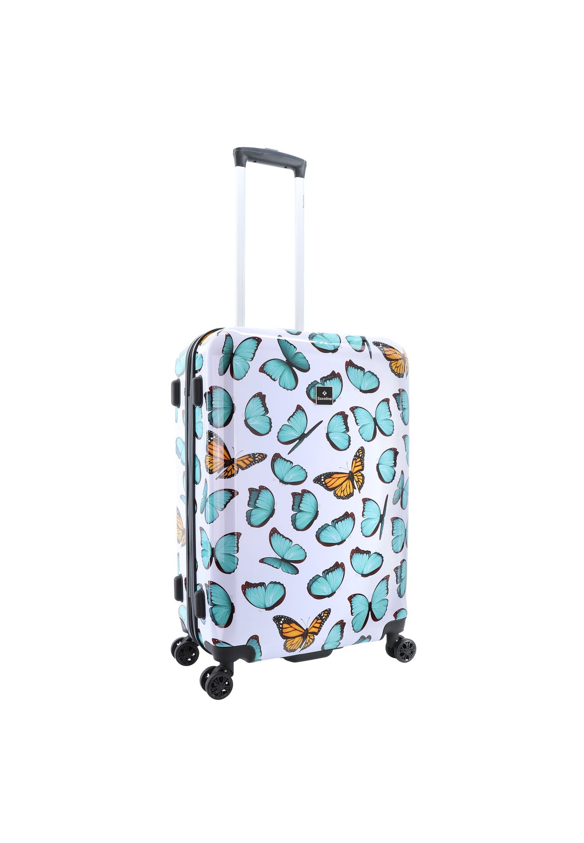 Saxoline Hartschalenkoffer / Trolley / Reisekoffer - 66 cm (Medium) - Springful Print – Produktansicht 6