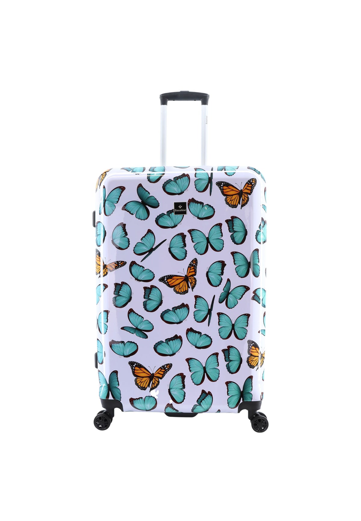 Saxoline Hartschalen-Kofferset 3-teilig / Reisekoffer-Set / Trolley-Set - S/M/L Springful Butterfly Print – Produktansicht 4