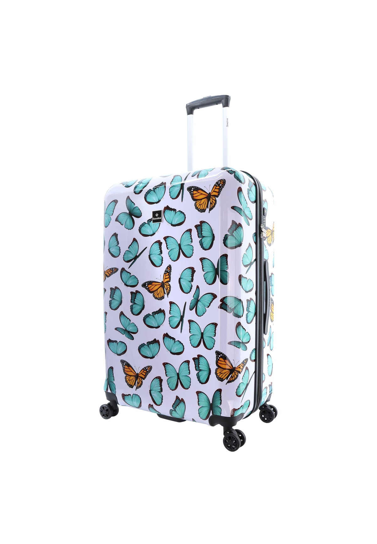 Saxoline Hartschalen-Kofferset 3-teilig / Reisekoffer-Set / Trolley-Set - S/M/L Springful Butterfly Print – Produktansicht 5