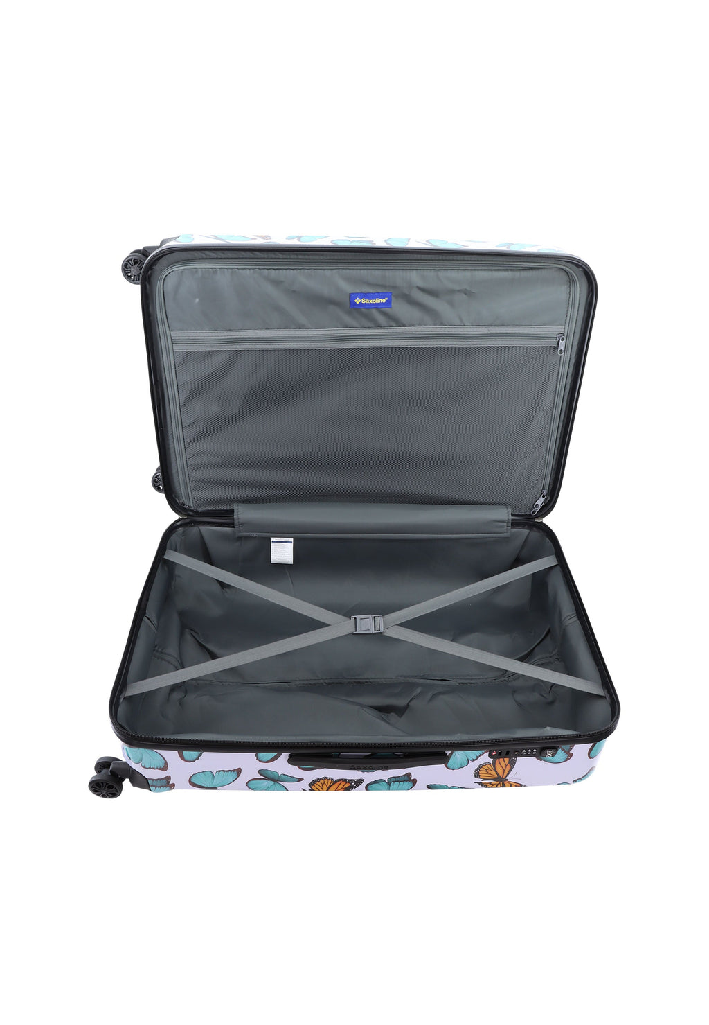 Saxoline Hartschalen-Kofferset 3-teilig / Reisekoffer-Set / Trolley-Set - S/M/L Springful Butterfly Print – Produktansicht 9