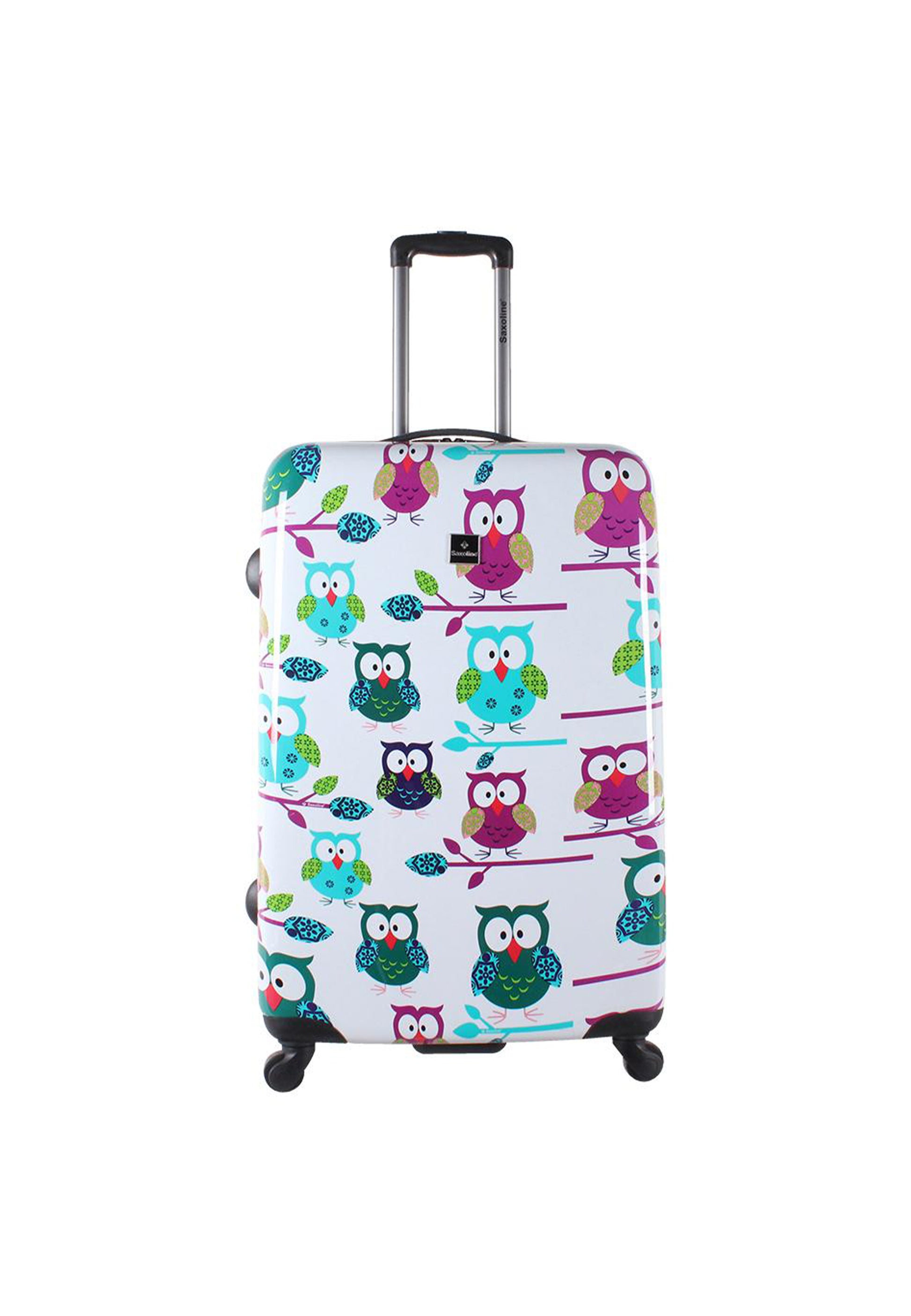 Saxoline - Eulen Hartschalenkoffer / Trolley / Reisekoffer - 77 cm - (Large)