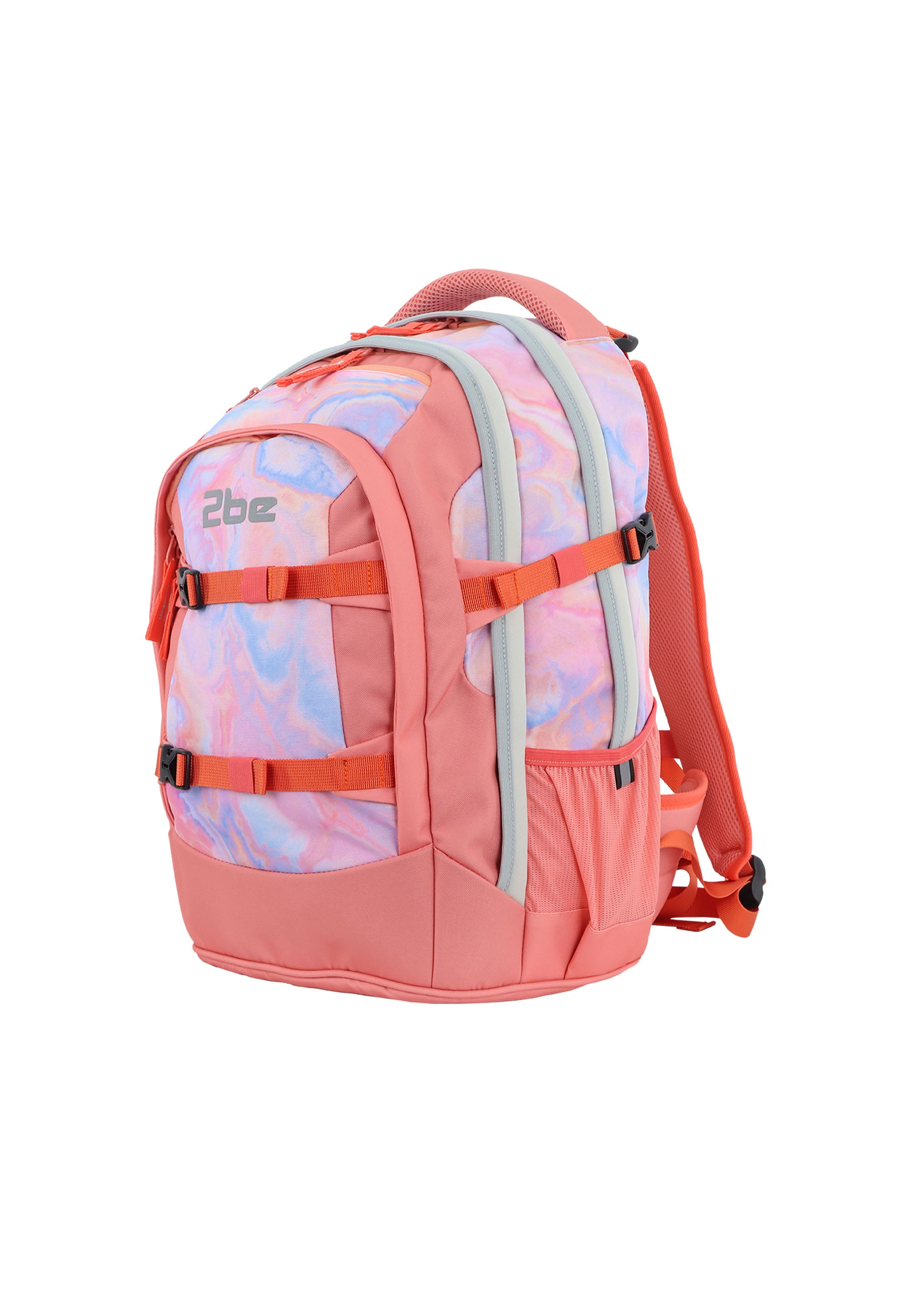 2be – Schulrucksack mit 15-Zoll-Laptopfach Rosa