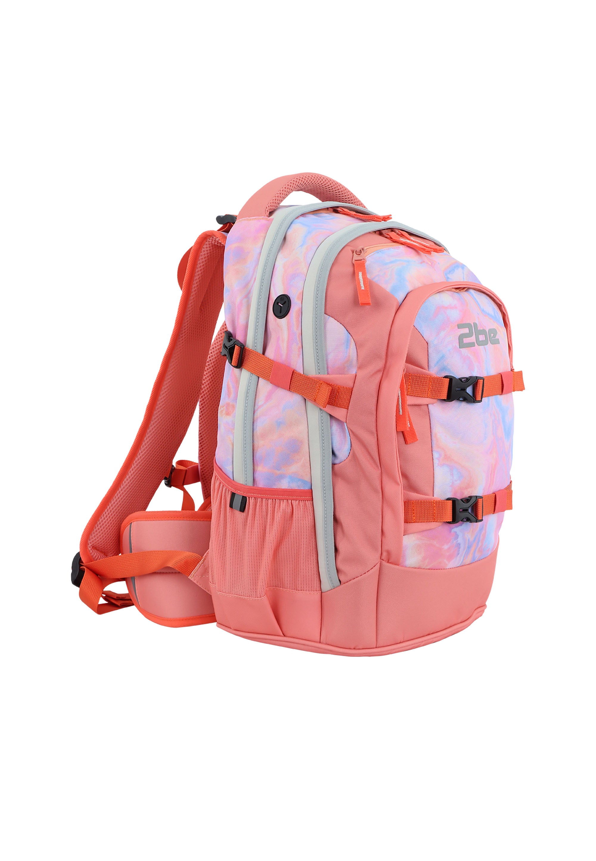 2be – Schulrucksack mit 15-Zoll-Laptopfach Rosa