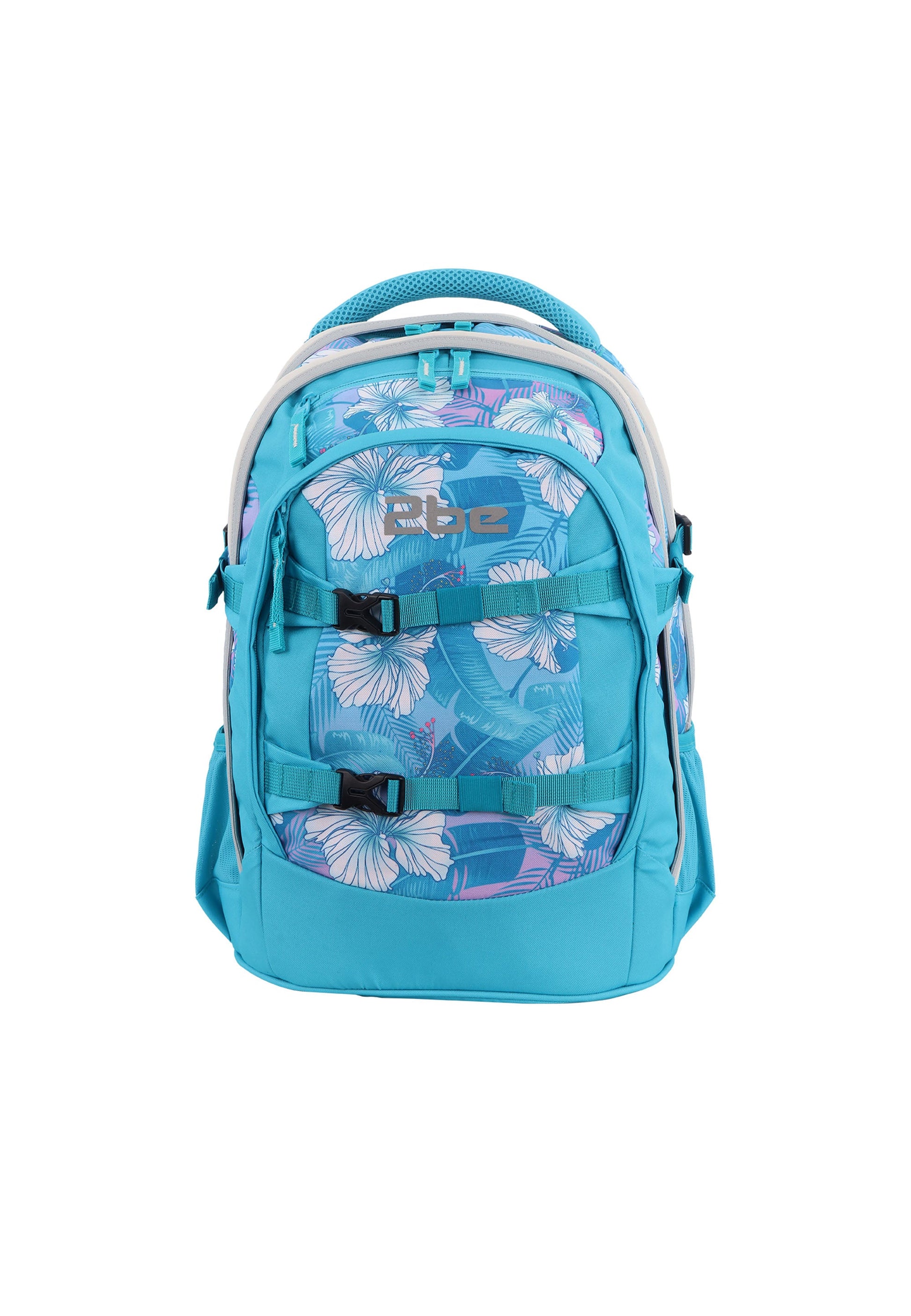 2be – Schulrucksack mit 15-Zoll-Laptopfach Turkis