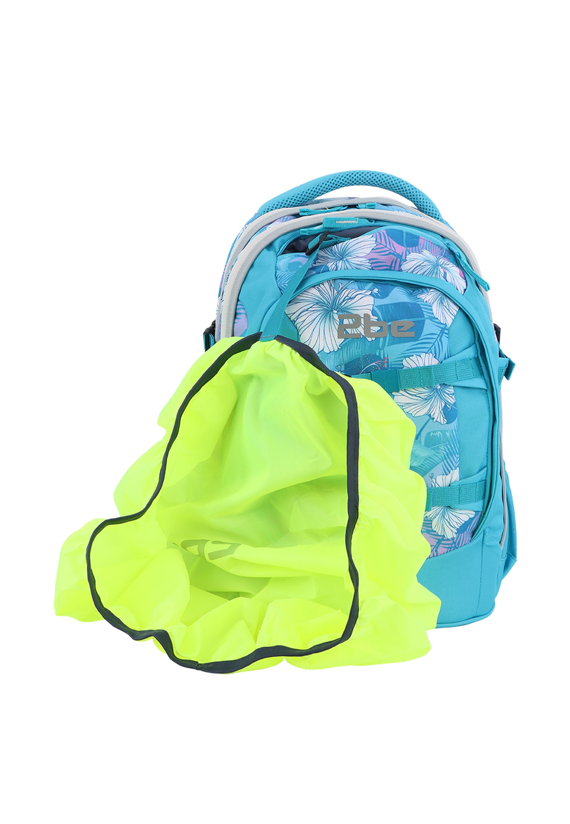 2be – Schulrucksack mit 15-Zoll-Laptopfach Turkis