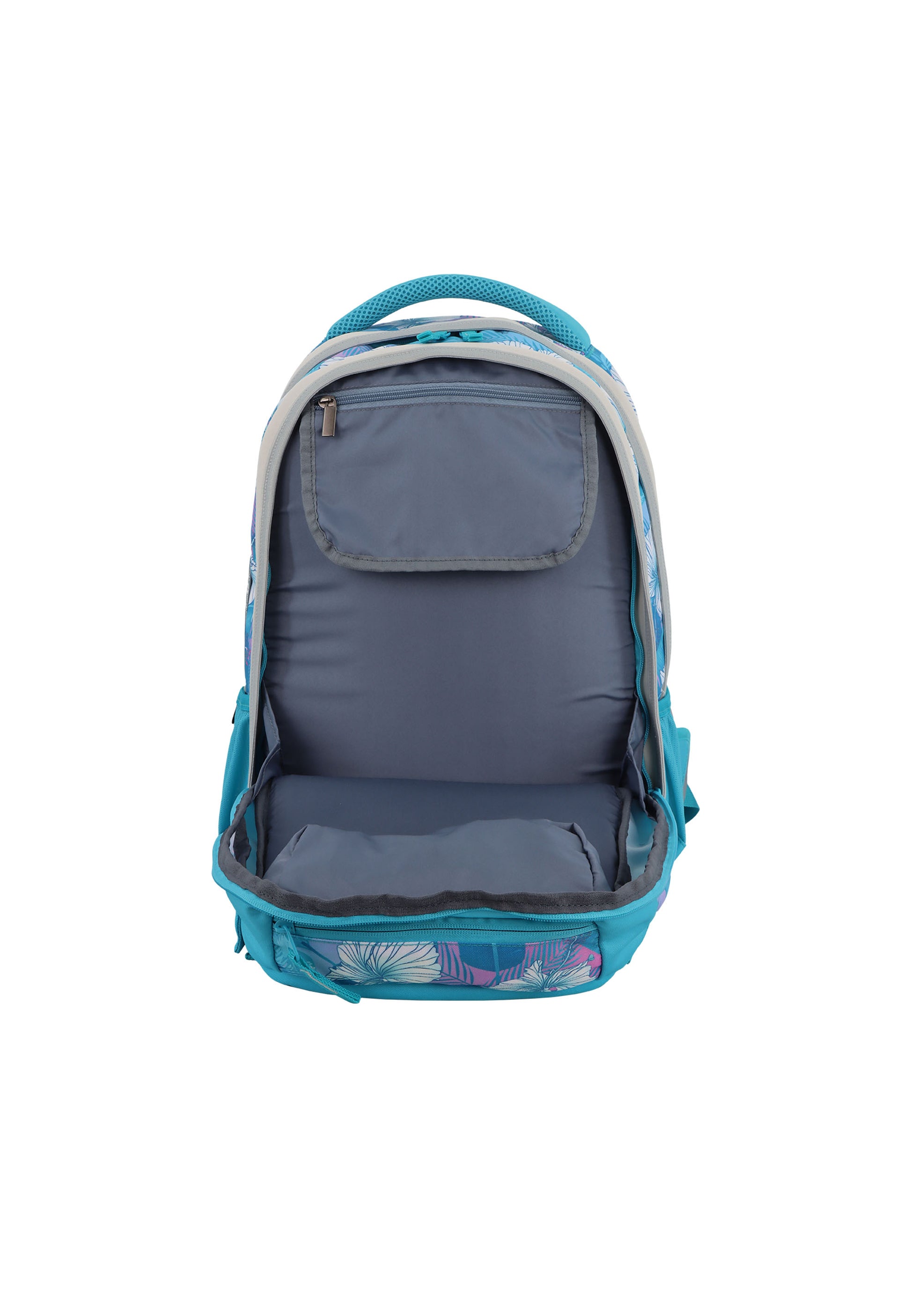 2be – Schulrucksack mit 15-Zoll-Laptopfach Turkis