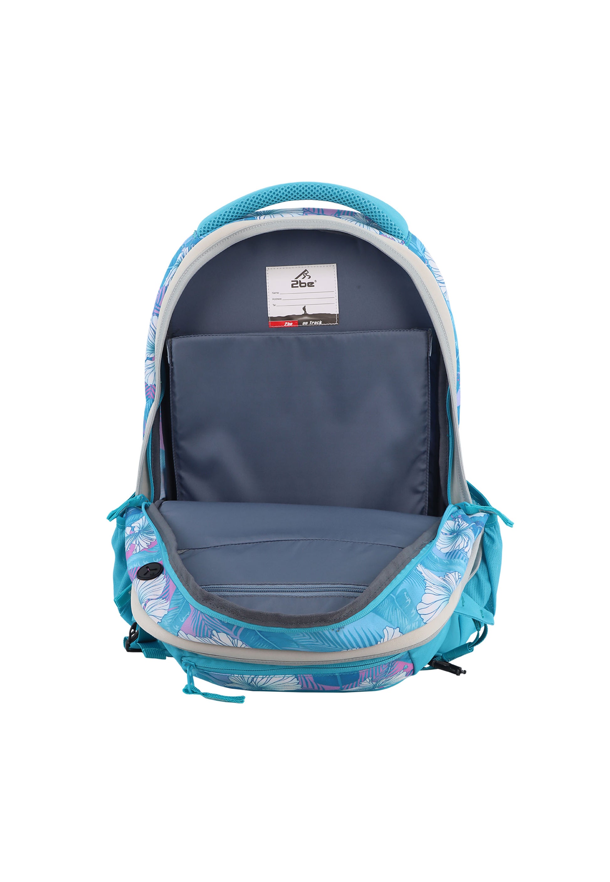 2be – Schulrucksack mit 15-Zoll-Laptopfach Turkis