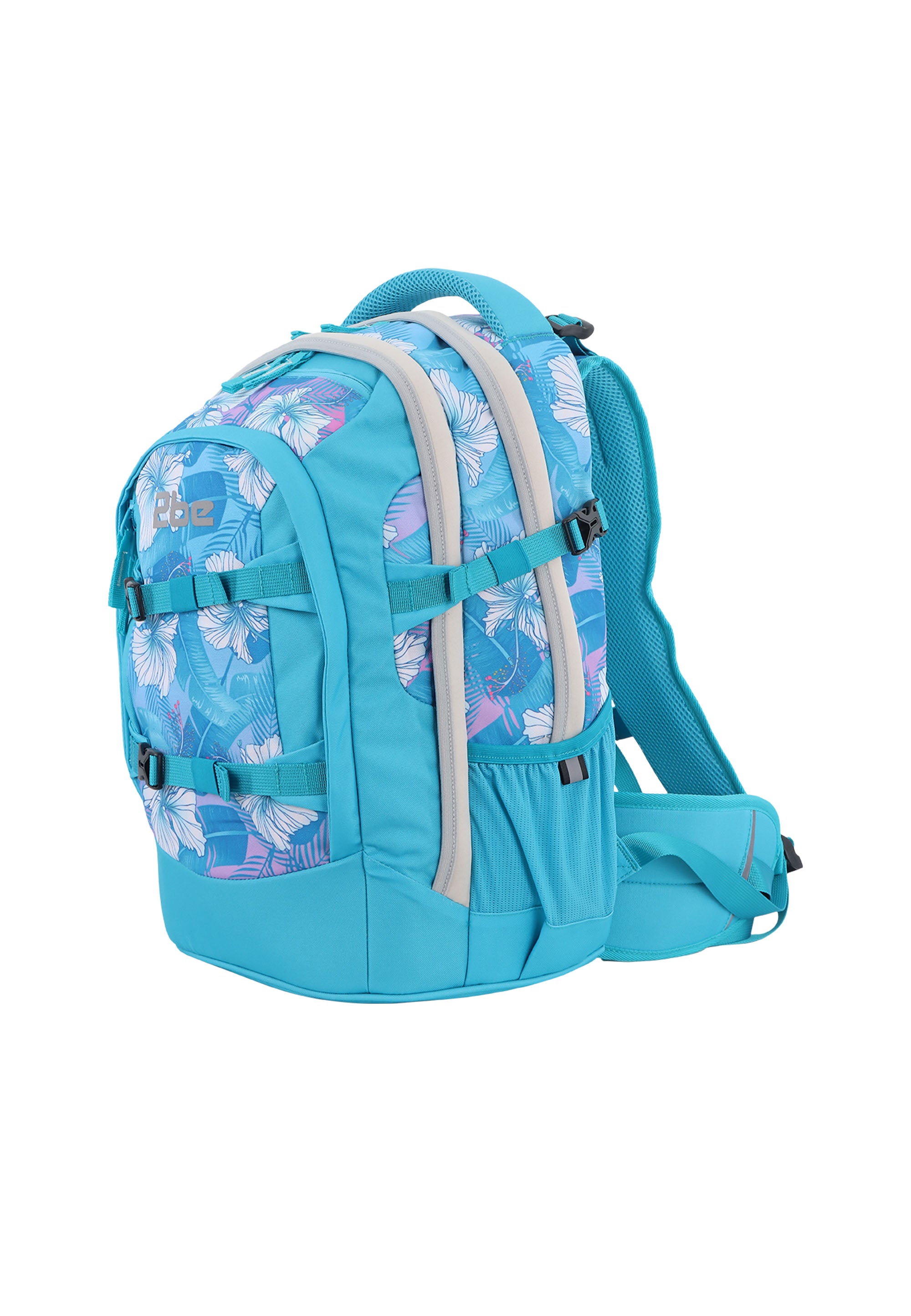 2be – Schulrucksack mit 15-Zoll-Laptopfach Turkis