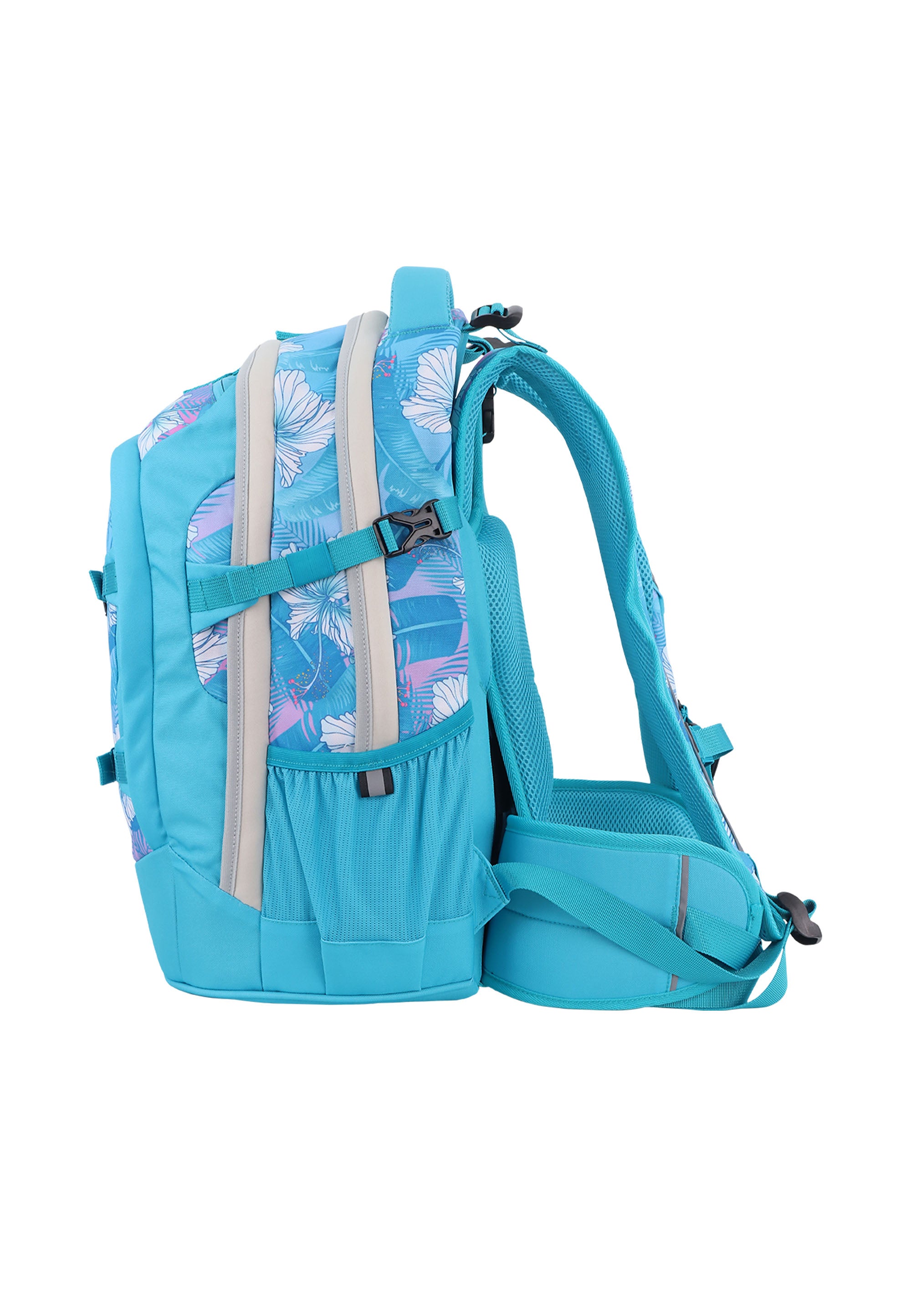 2be – Schulrucksack mit 15-Zoll-Laptopfach Turkis