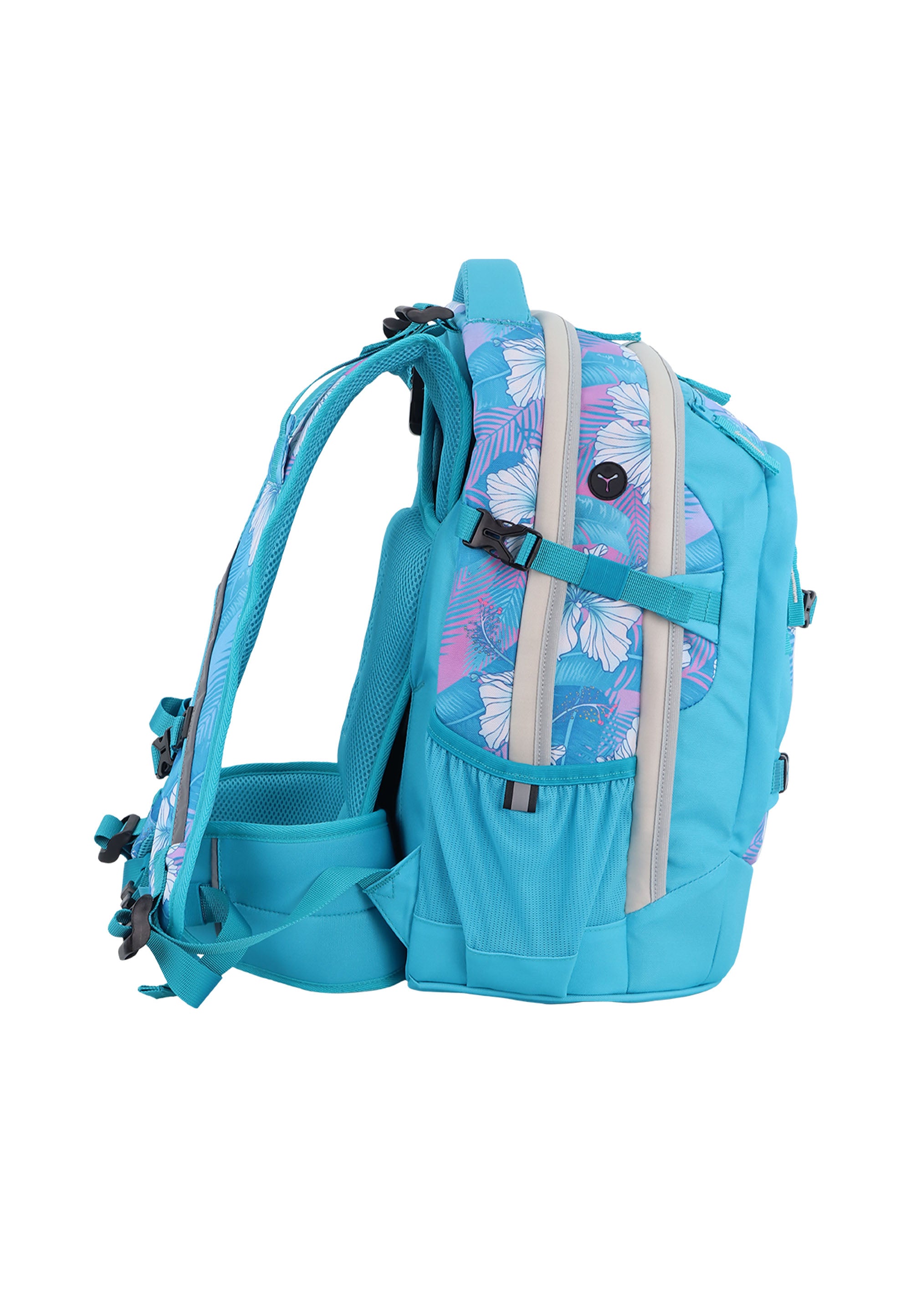 2be – Schulrucksack mit 15-Zoll-Laptopfach Turkis