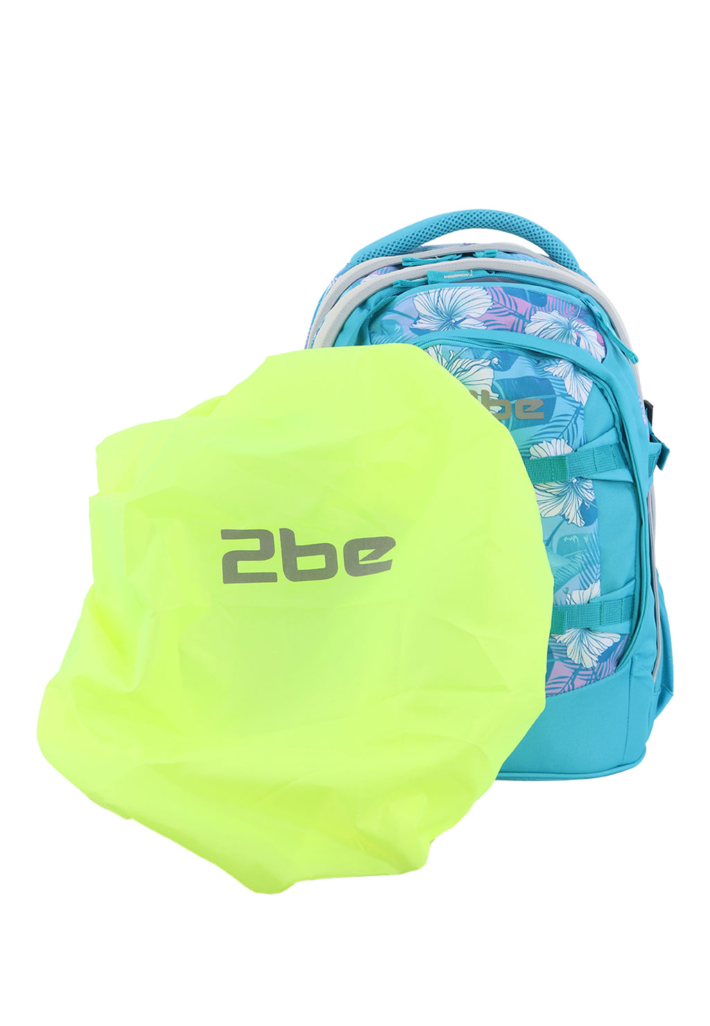 2be – Schulrucksack mit 15-Zoll-Laptopfach Turkis