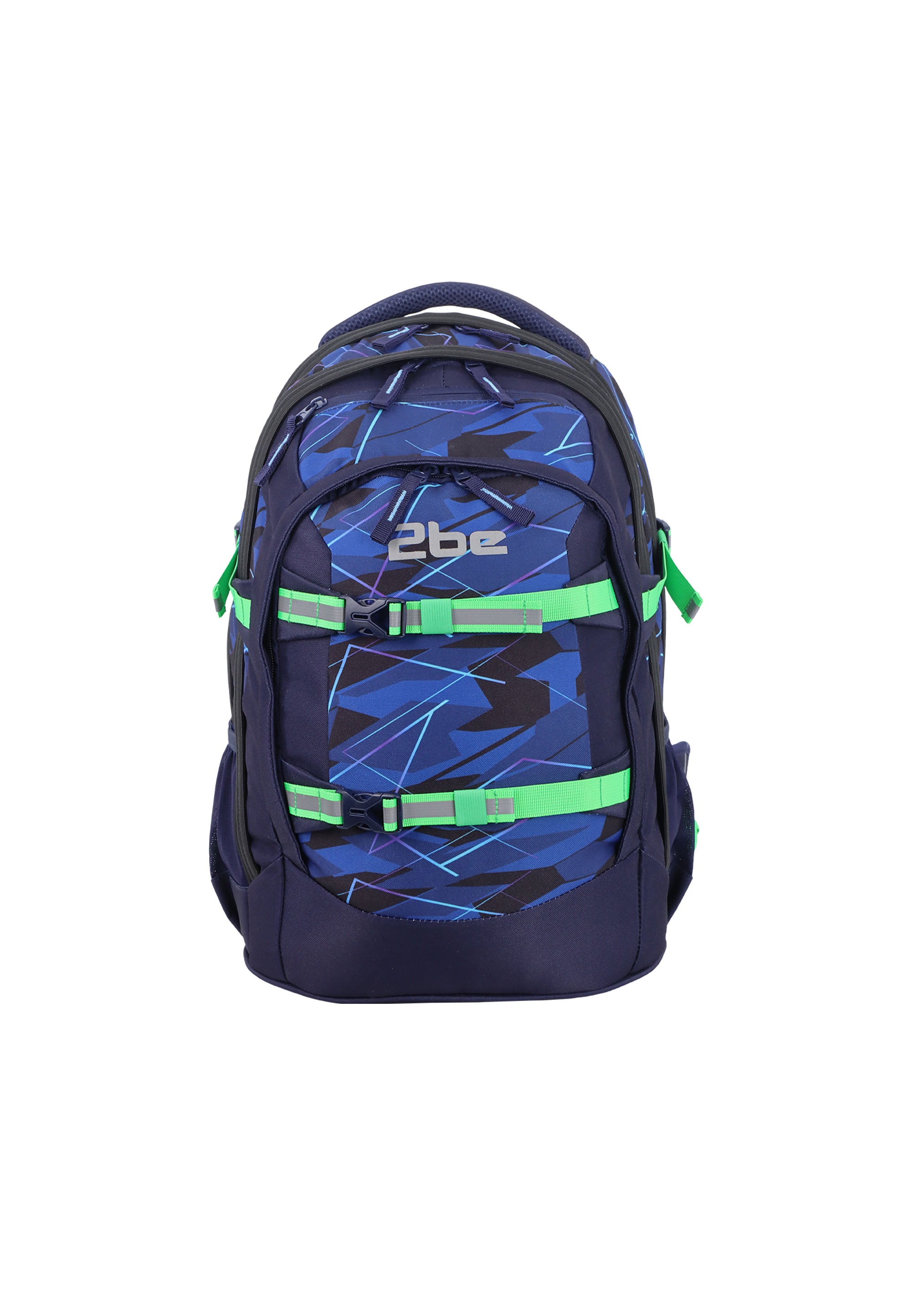 2be – Schulrucksack mit 15-Zoll-Laptopfach Blau