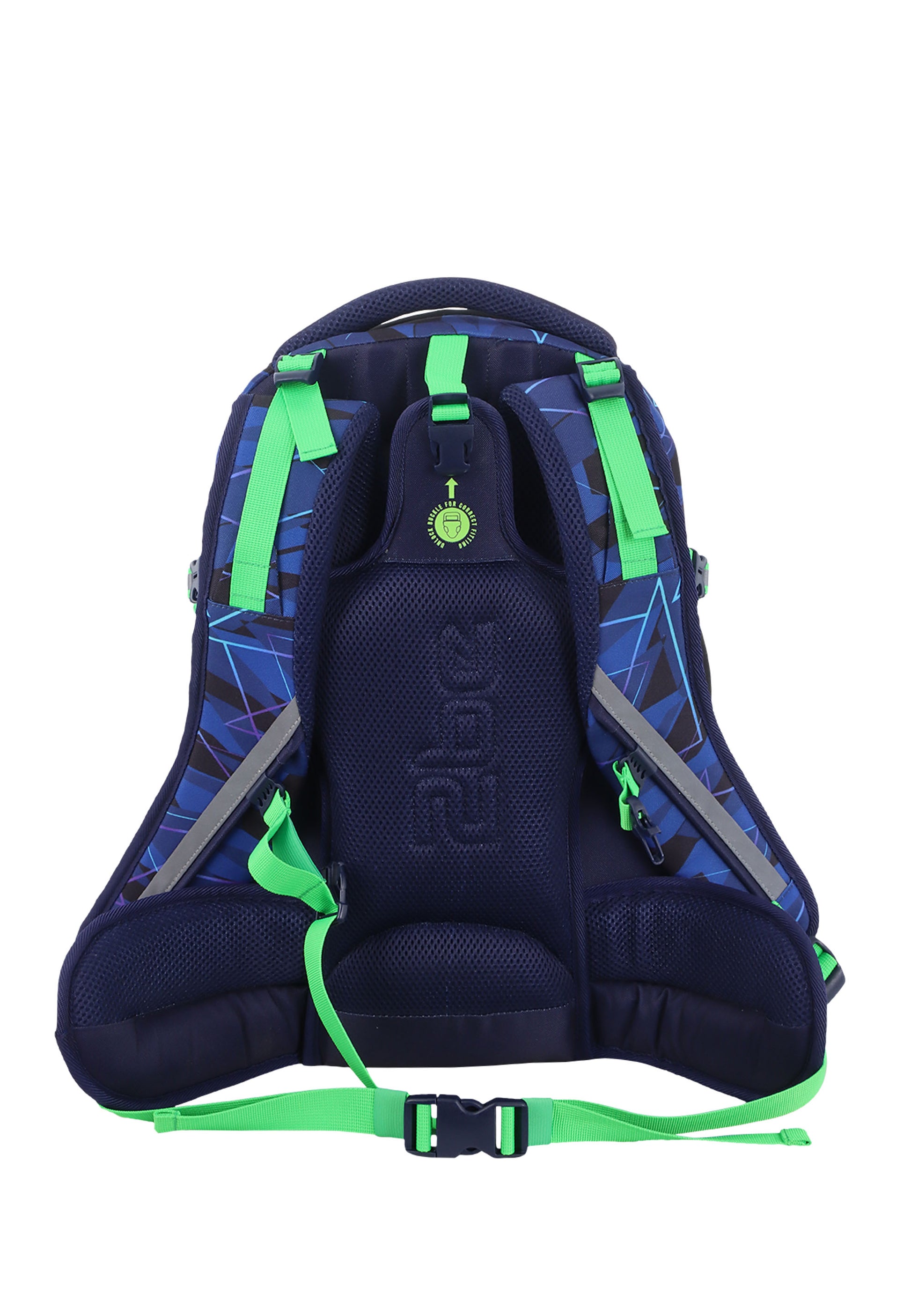 2be – Schulrucksack mit 15-Zoll-Laptopfach Blau