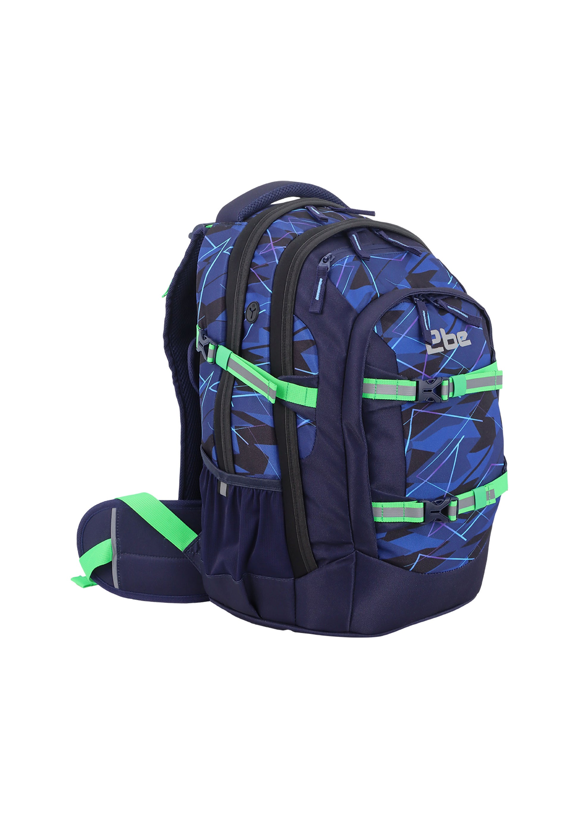 2be – Schulrucksack mit 15-Zoll-Laptopfach Blau