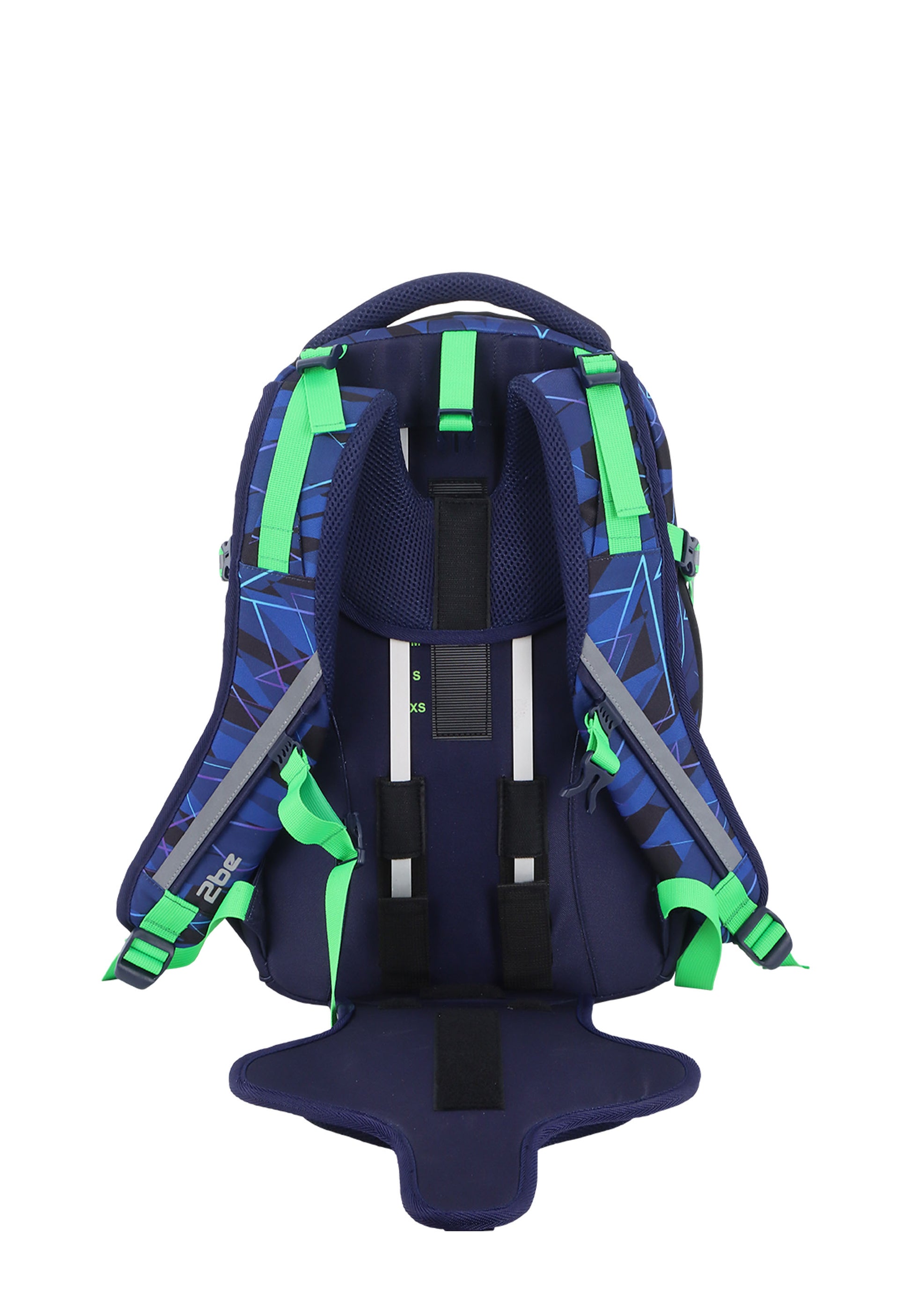 2be – Schulrucksack mit 15-Zoll-Laptopfach Blau