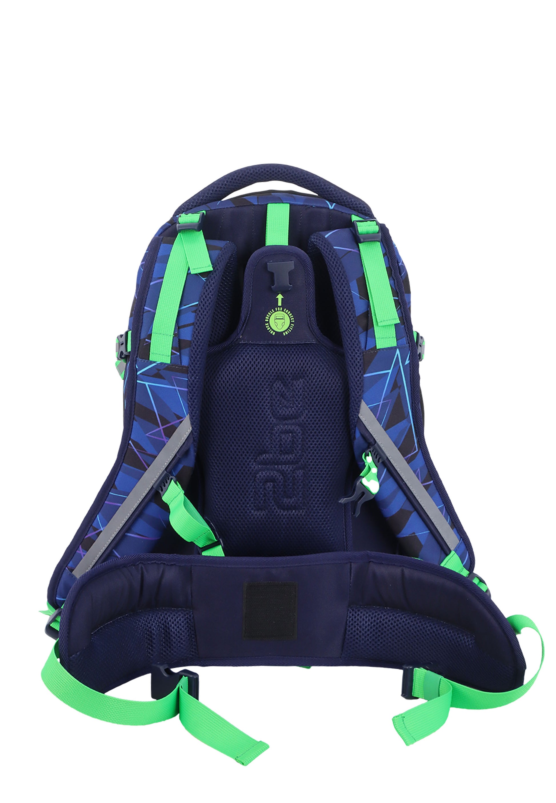 2be – Schulrucksack mit 15-Zoll-Laptopfach Blau