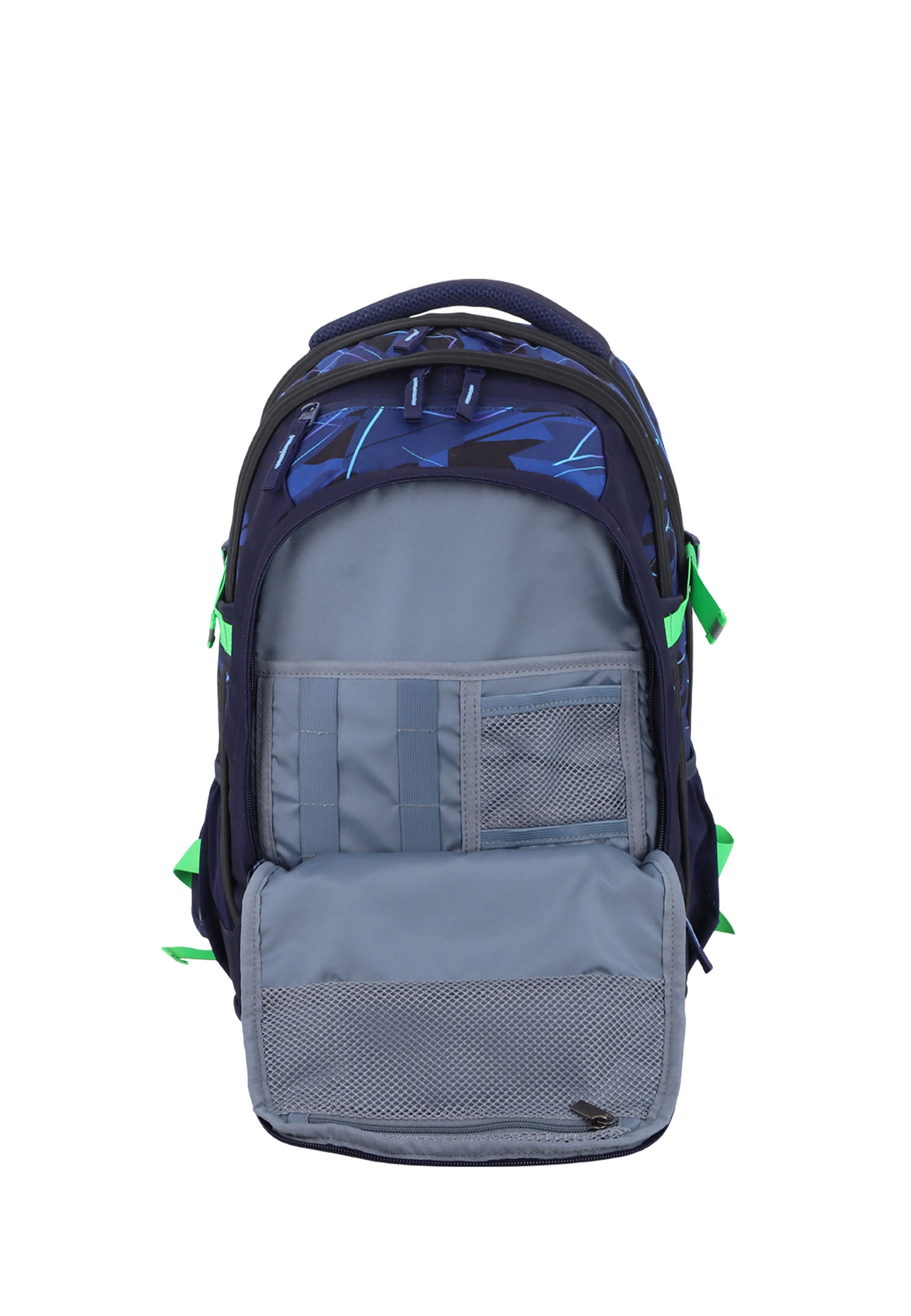 2be – Schulrucksack mit 15-Zoll-Laptopfach Blau