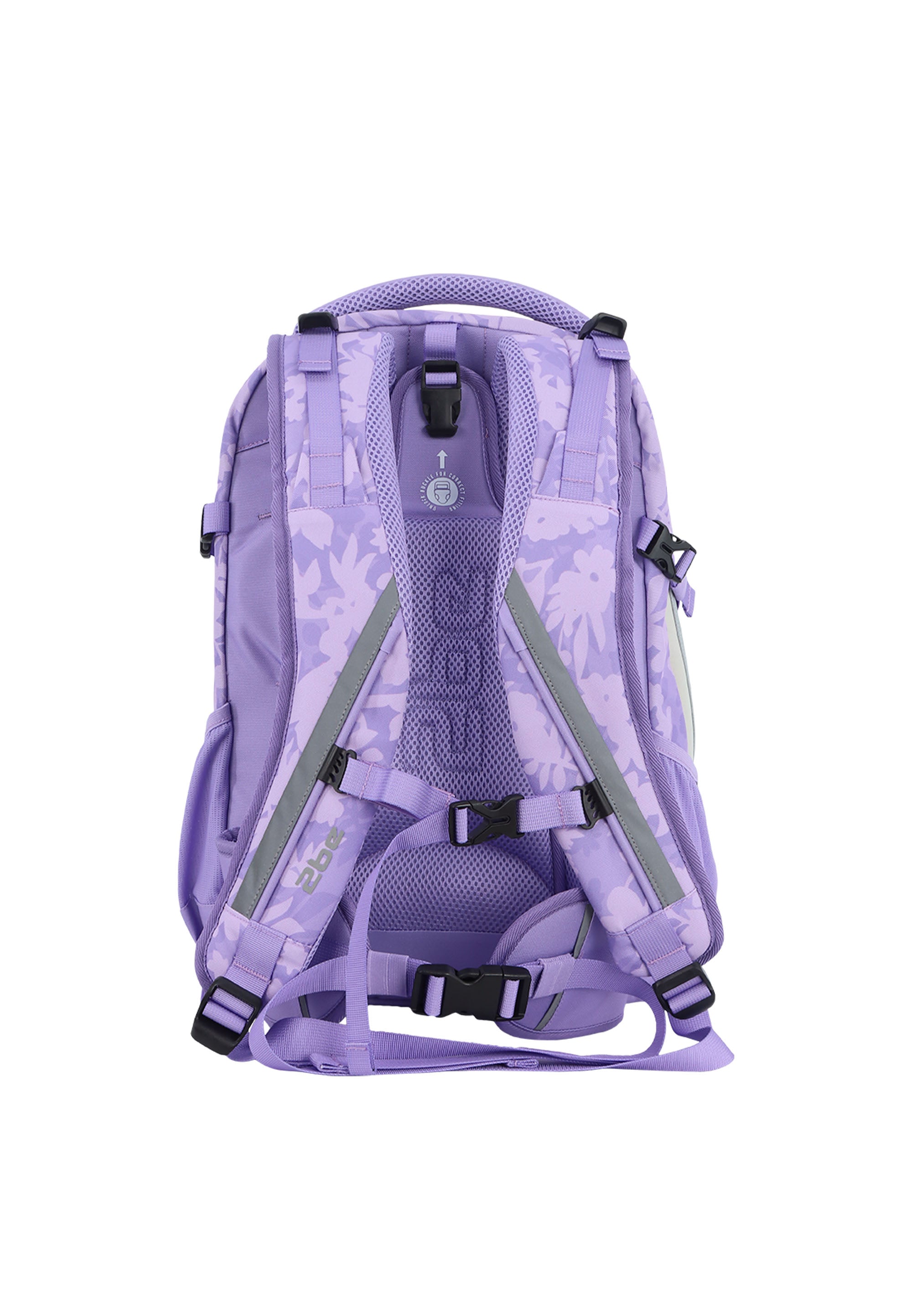 2be – Schulrucksack mit 15-Zoll-Laptopfach Lila