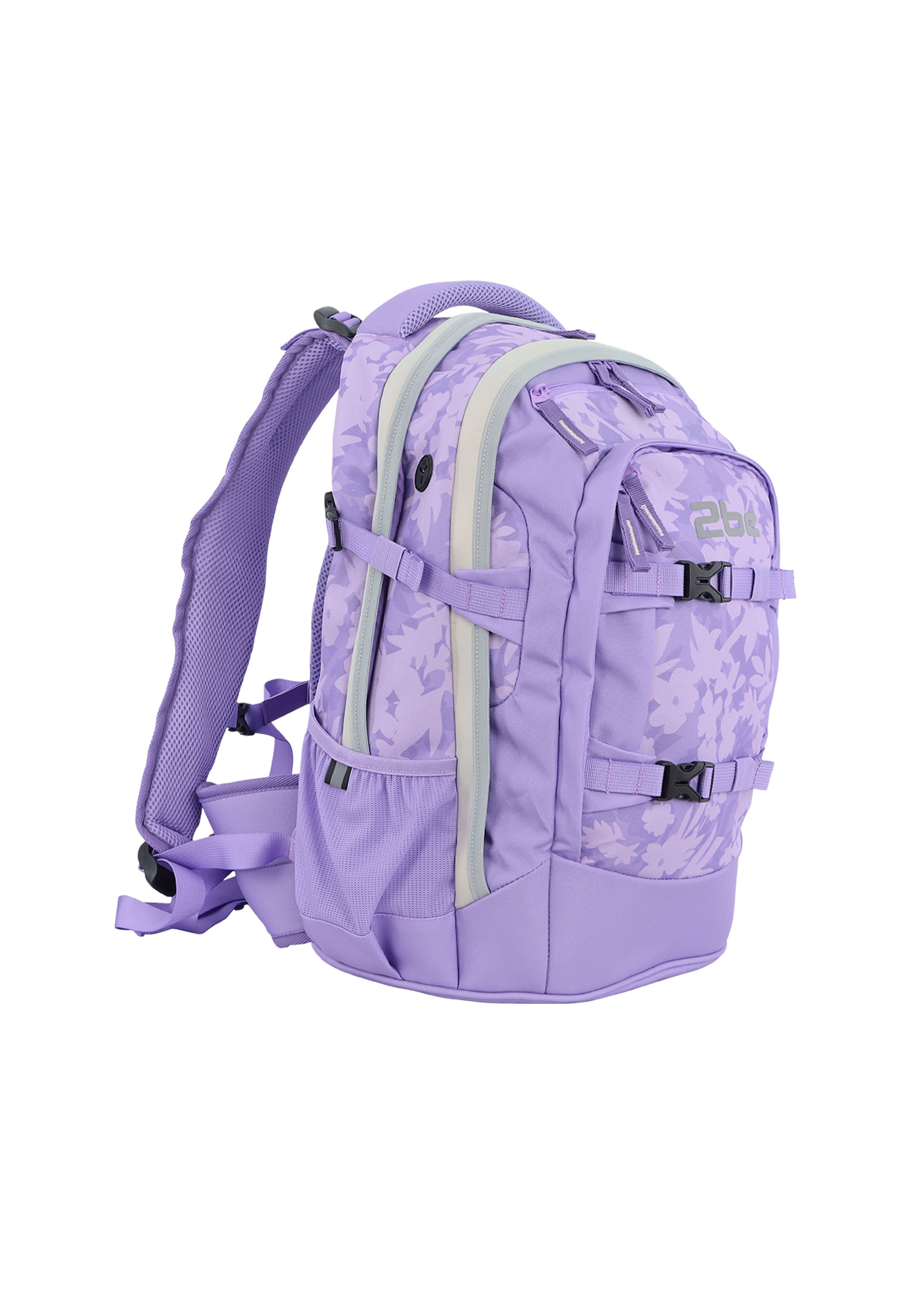 2be – Schulrucksack mit 15-Zoll-Laptopfach Lila