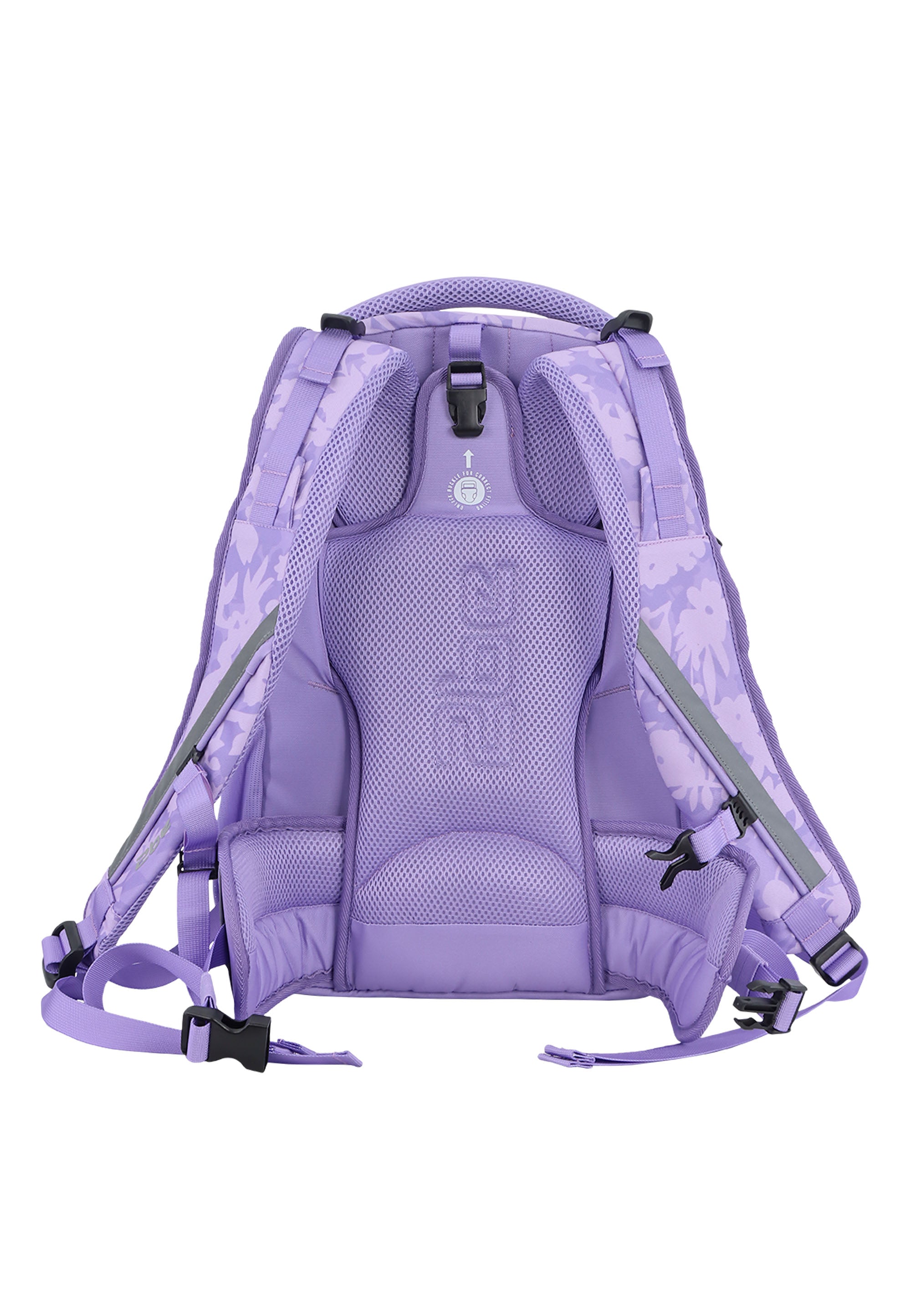 2be – Schulrucksack mit 15-Zoll-Laptopfach Lila