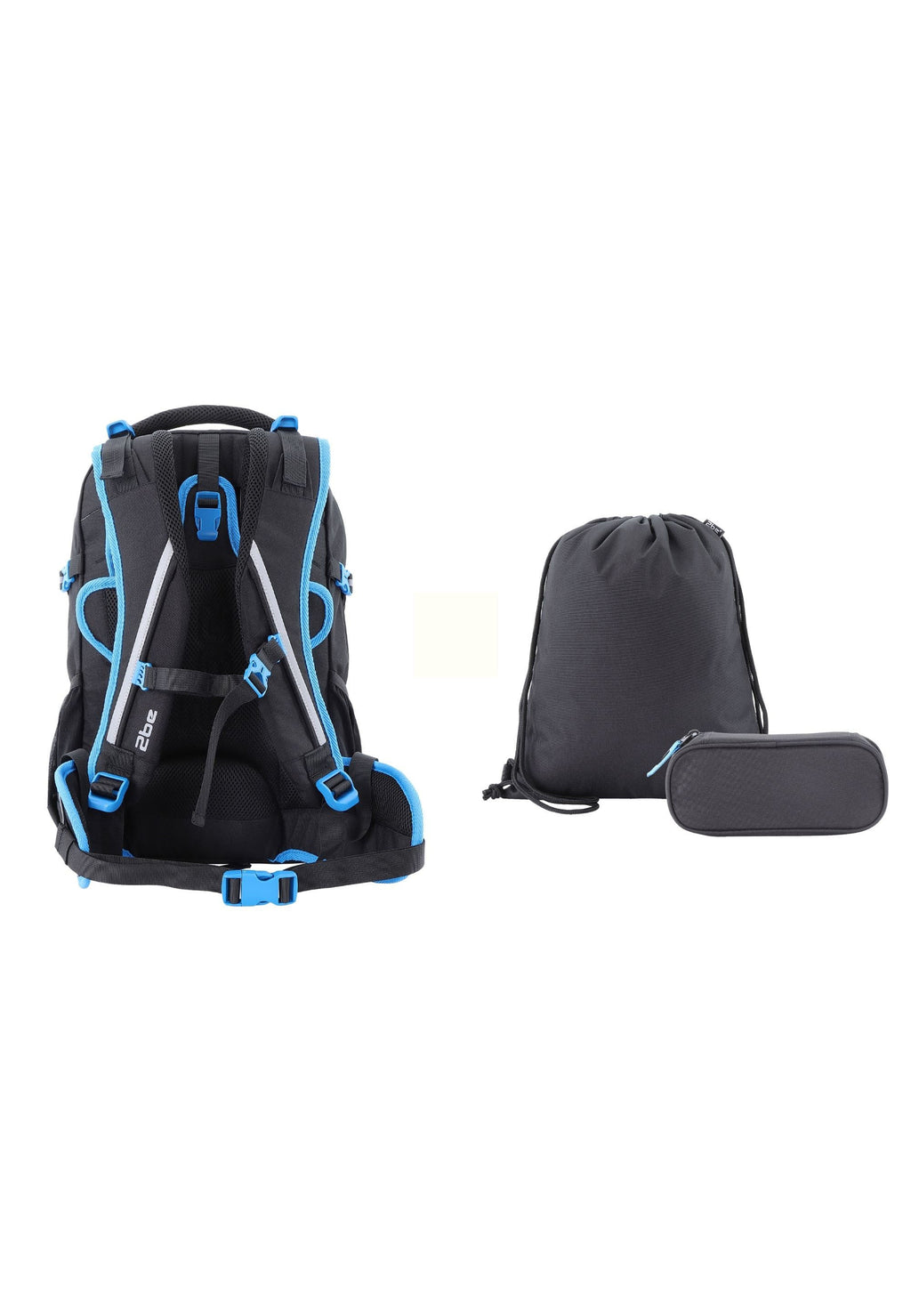2be Ergonomisches Schulrucksack-Set 27 L – Schwarz – Produktansicht 2