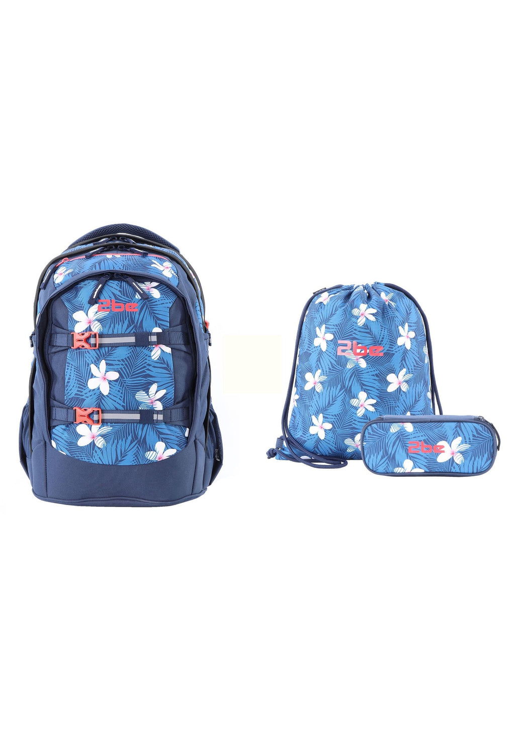 2be Ergonomisches Schulrucksack-Set 27 L – Blau – Produktansicht 1