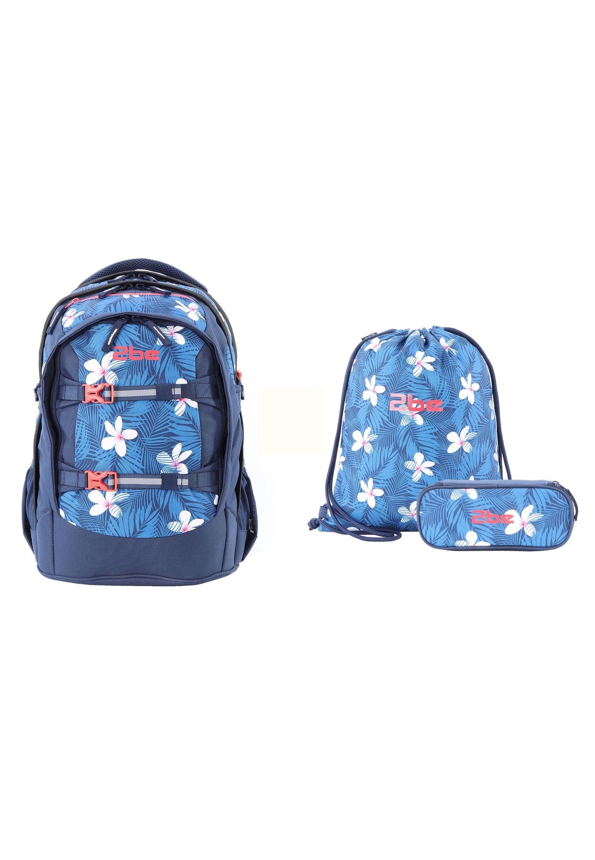 2be Ergonomisches Schulrucksack-Set 27 L – Blau – Produktansicht 1