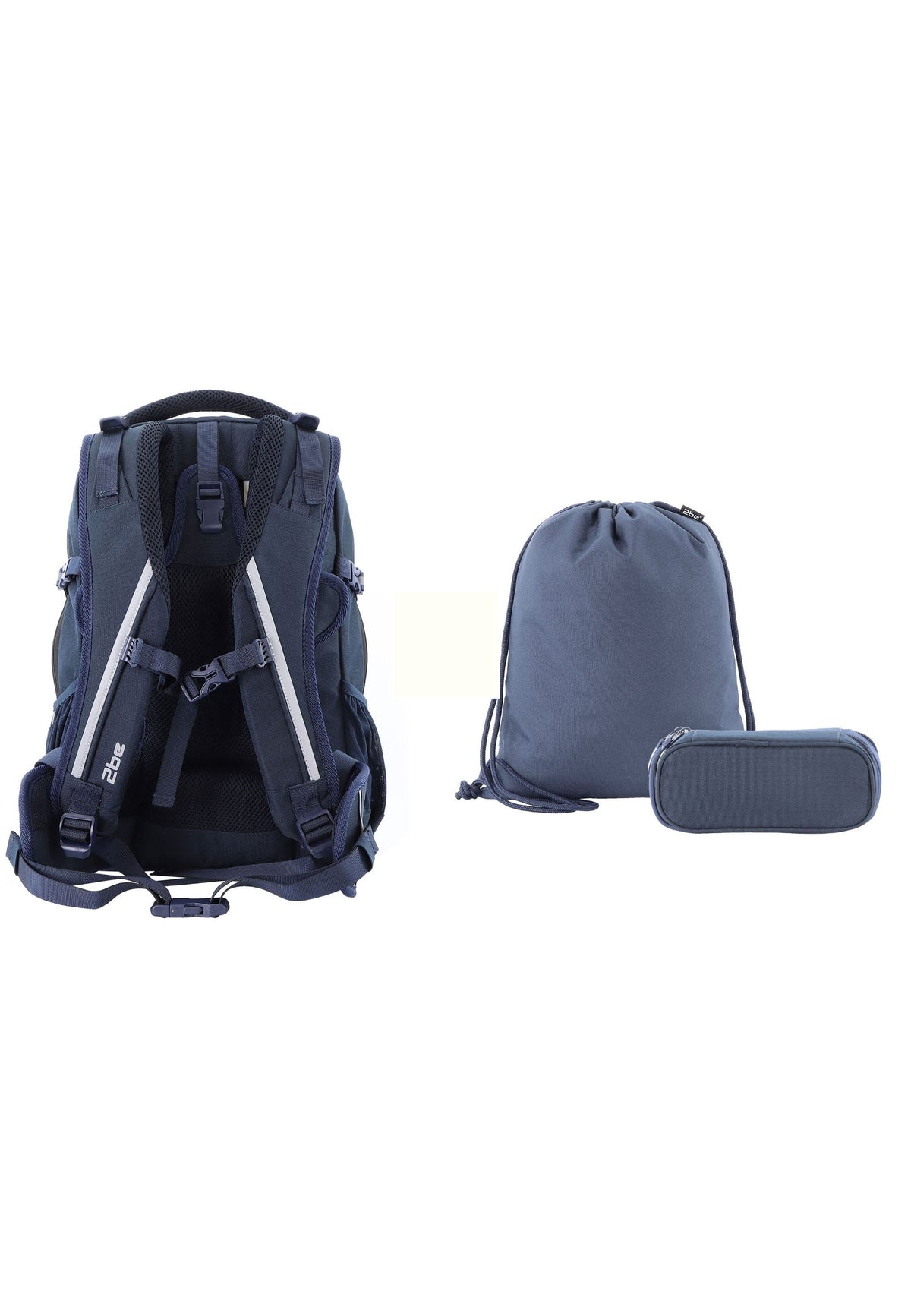 2be Ergonomisches Schulrucksack-Set 27 L – Marineblau – Produktansicht 2