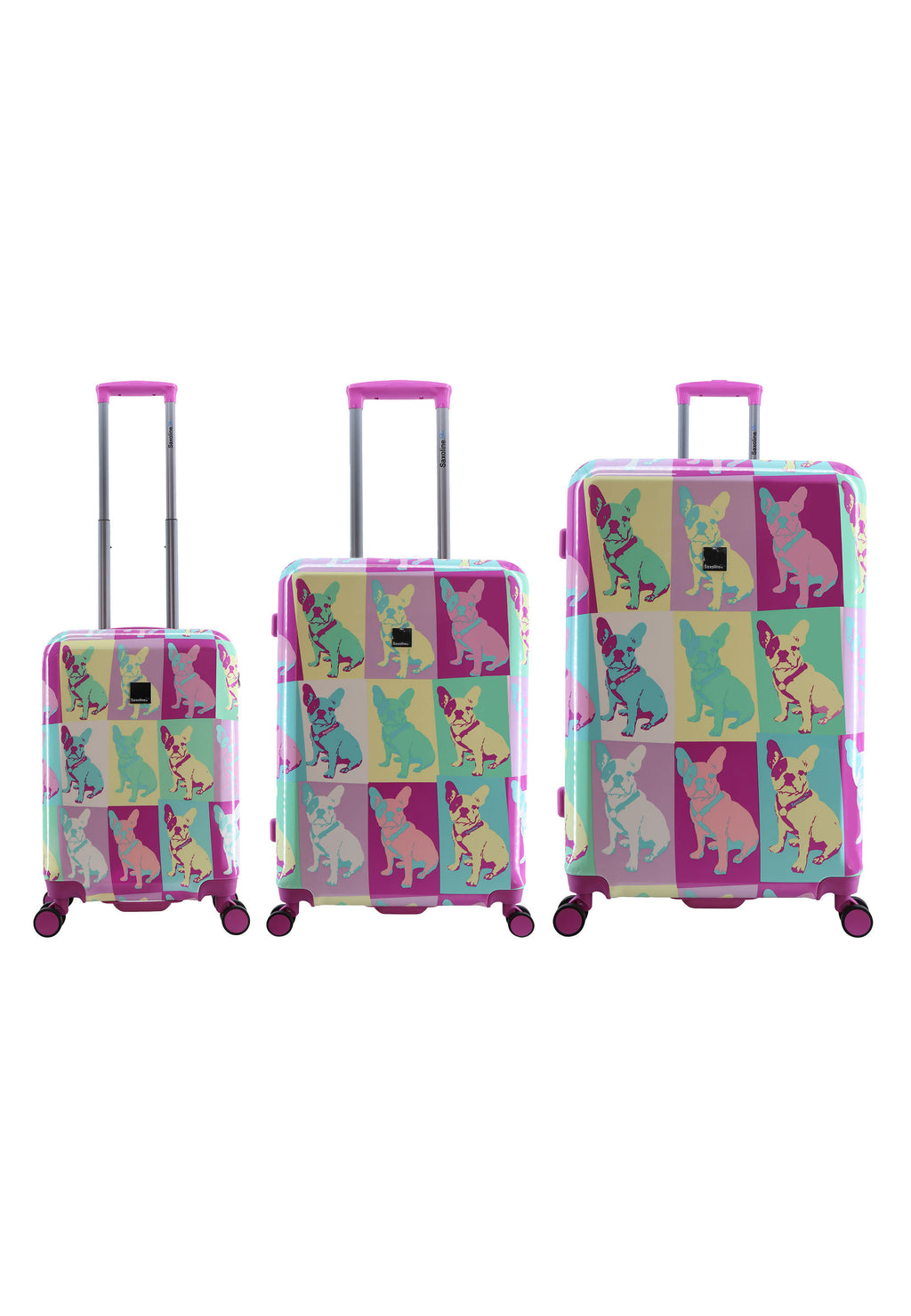Saxoline Blue - Bulldog Emotion Hartschalen-Kofferset / Trolley-Set / Reisekofferset - (S/M/L)