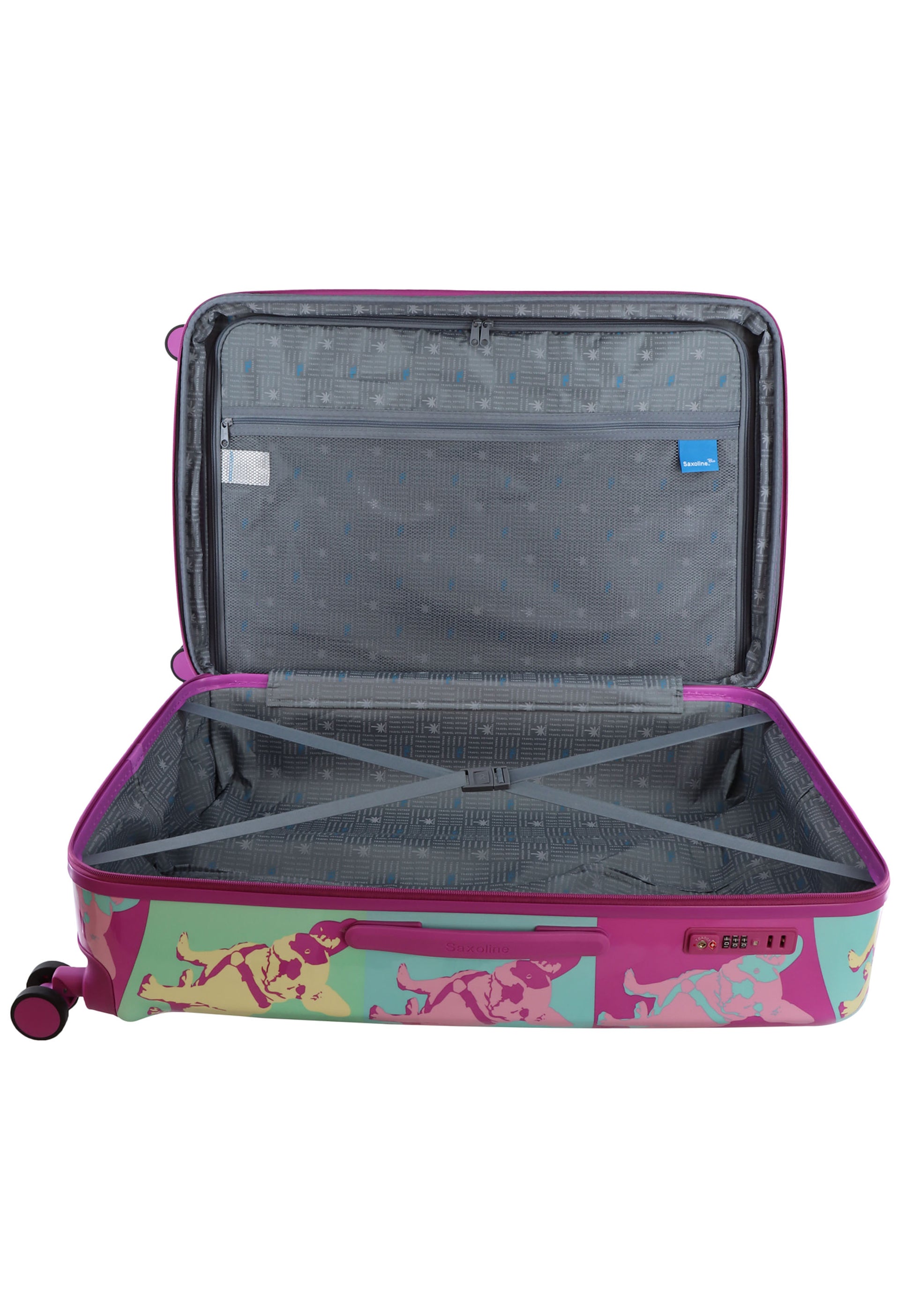 Saxoline Blue - Bulldog Emotion Hartschalenkoffer / Trolley / Reisekoffer - 77 cm - (Large)