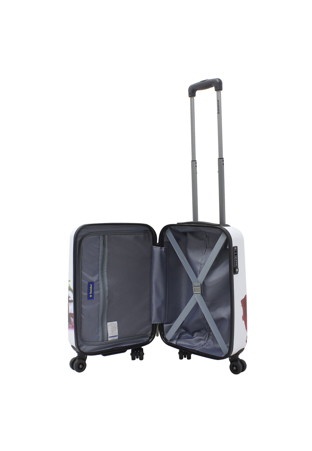 Saxoline - Rosenmotiv Handgepäck Hartschalenkoffer / Trolley / Reisekoffer - 54 cm - (Small)