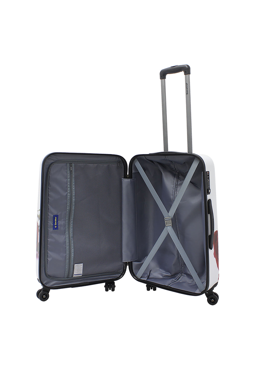 Saxoline - Rosenmotiv Hartschalenkoffer / Trolley / Reisekoffer - 67 cm - (Medium)