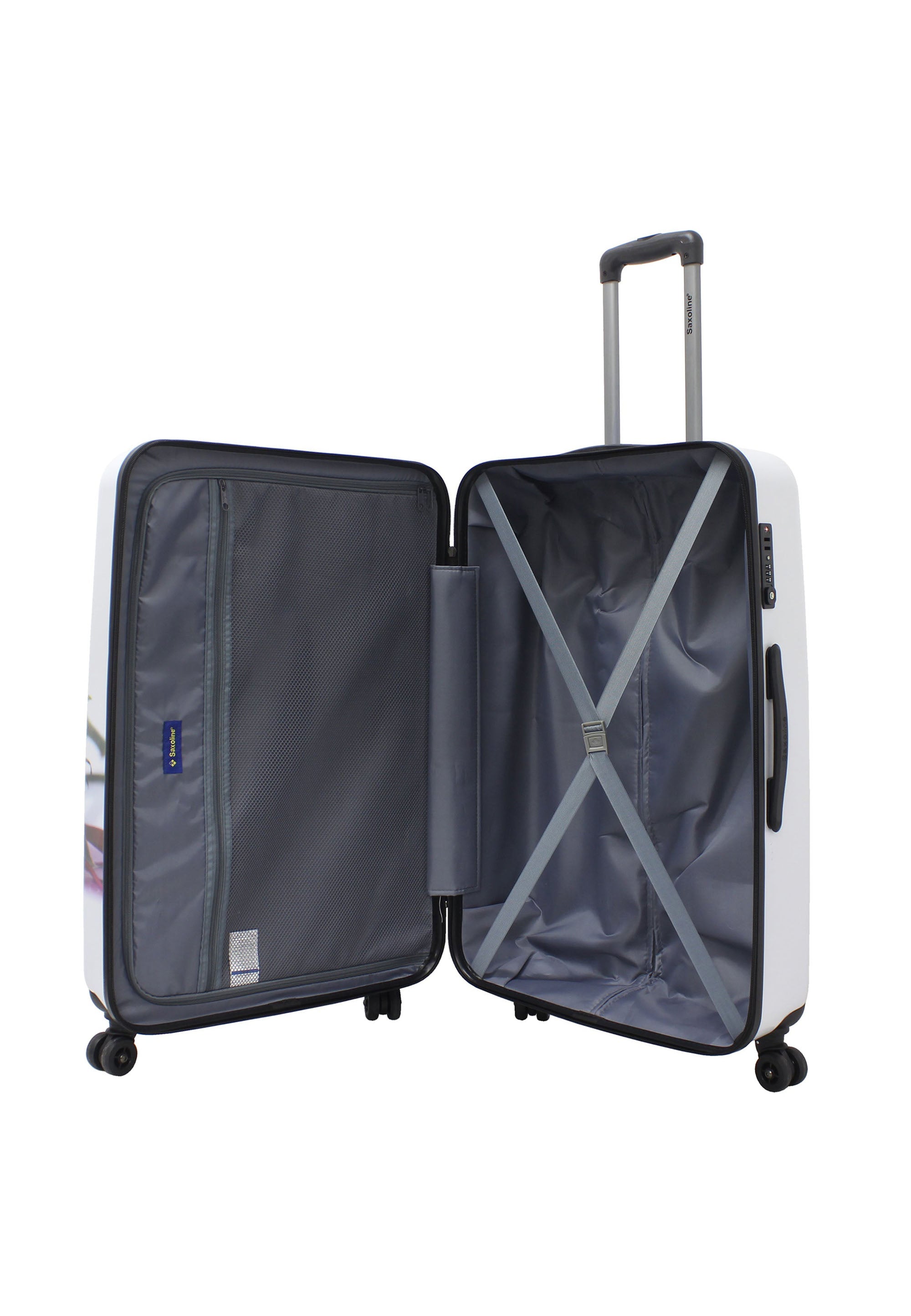 Saxoline - Rosenmotiv Hartschalen-Kofferset / Trolley-Set / Reisekofferset - (S/M/L)