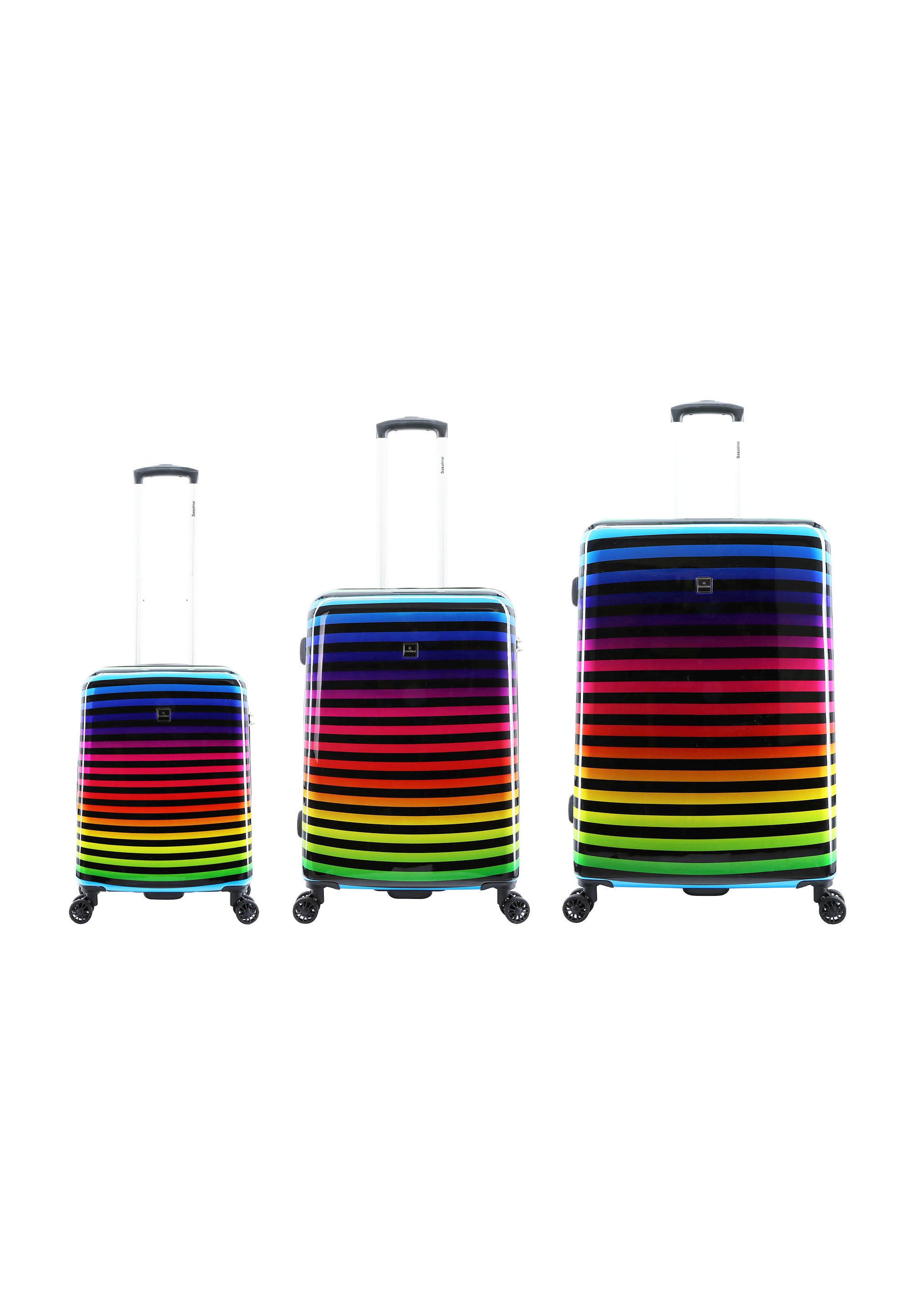 Saxoline - Color Strip Hartschalen-Kofferset / Trolley-Set / Reisekofferset - (S/M/L)