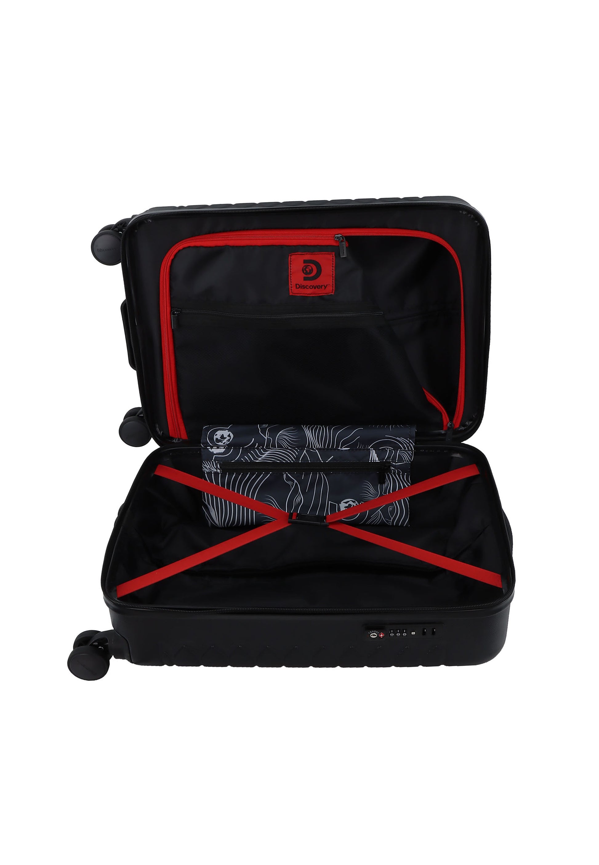 Discovery - Reptile Handgepäck Hartschalenkoffer / Trolley / Reisekoffer - 55 cm - (Small) - Schwarz