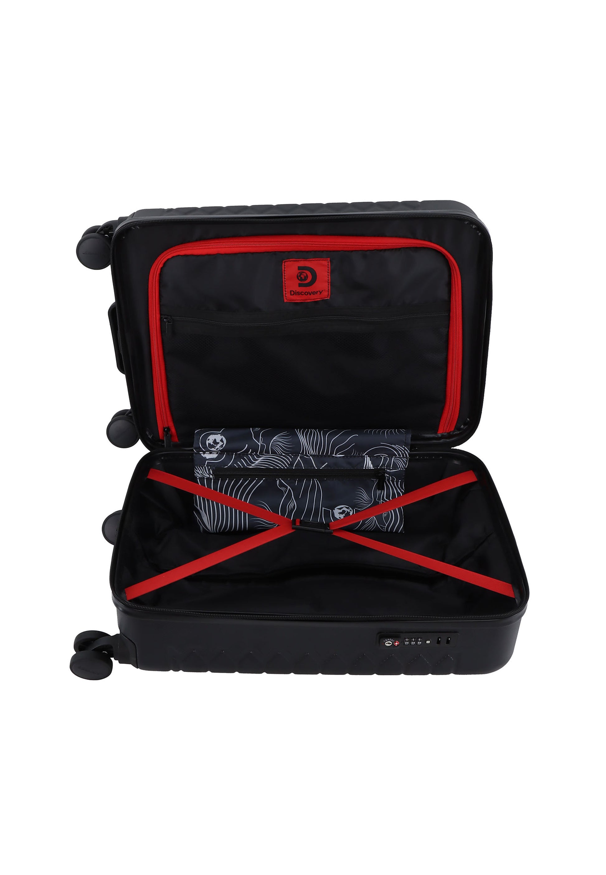 Discovery - Reptile Handgepäck Hartschalenkoffer / Trolley / Reisekoffer - 55 cm - (Small) - Schwarz