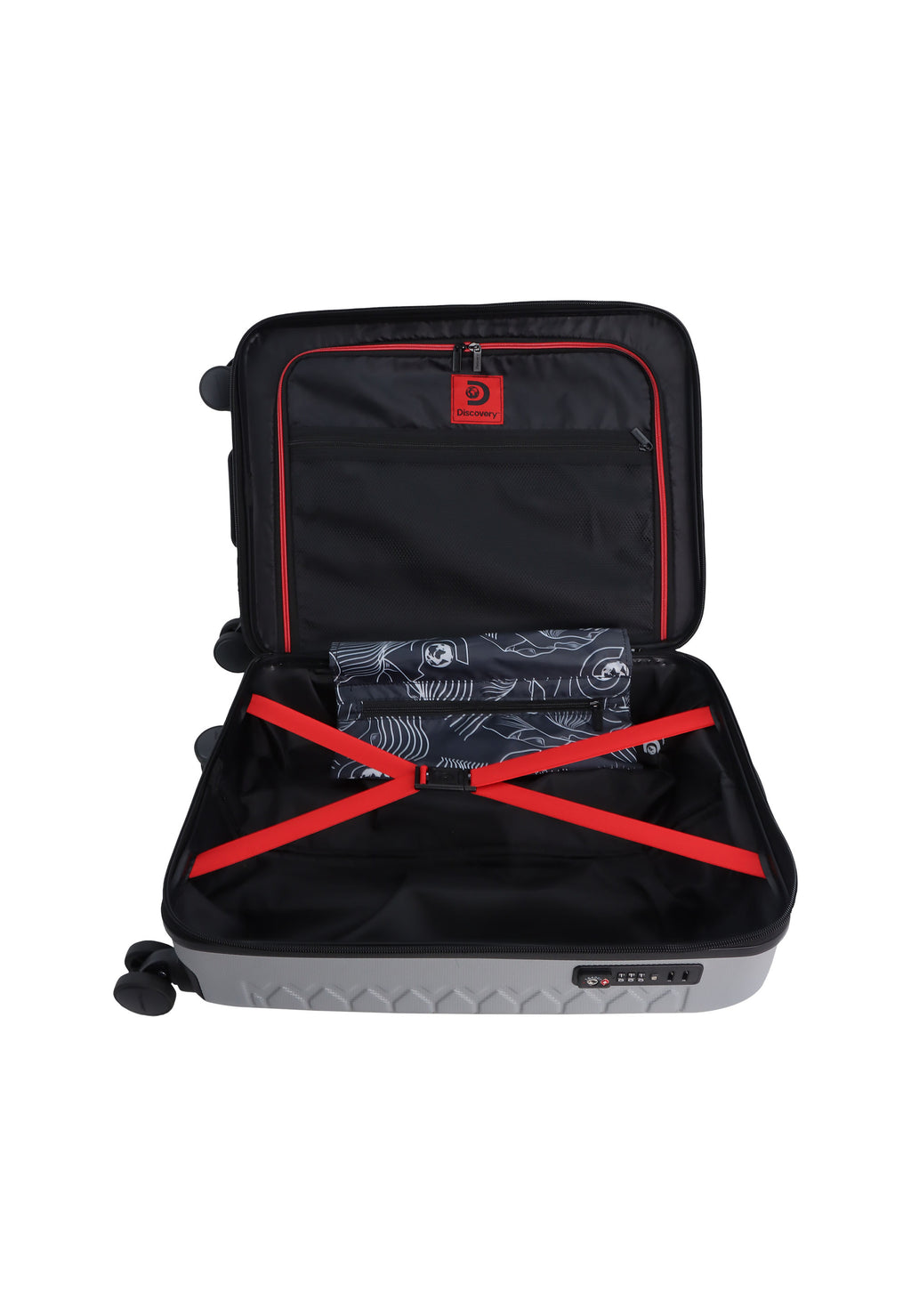 Discovery - Reptile Handgepäck Hartschalenkoffer / Trolley / Reisekoffer - 55 cm - (Small) - Silber