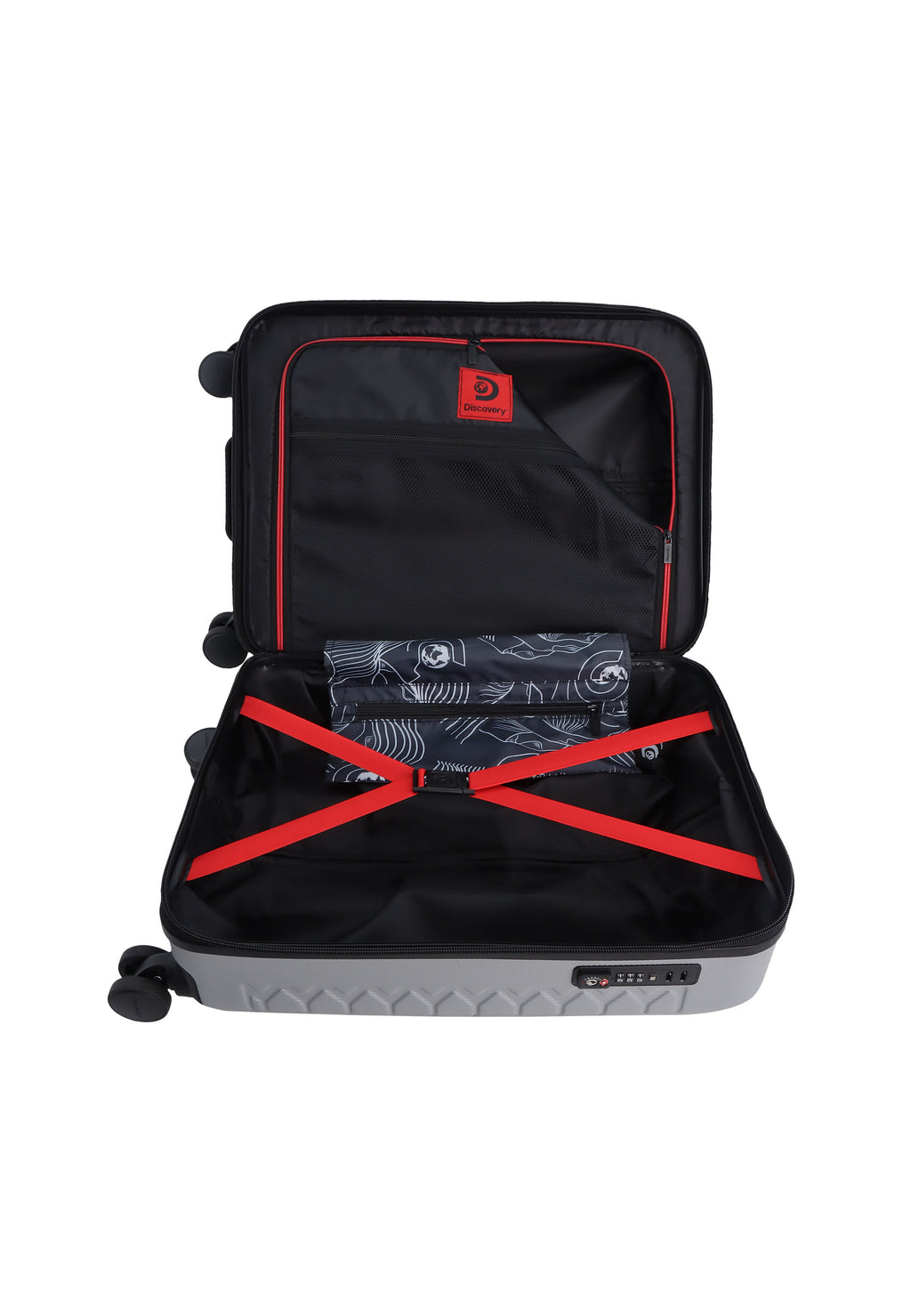 Discovery - Reptile Handgepäck Hartschalenkoffer / Trolley / Reisekoffer - 55 cm - (Small) - Silber