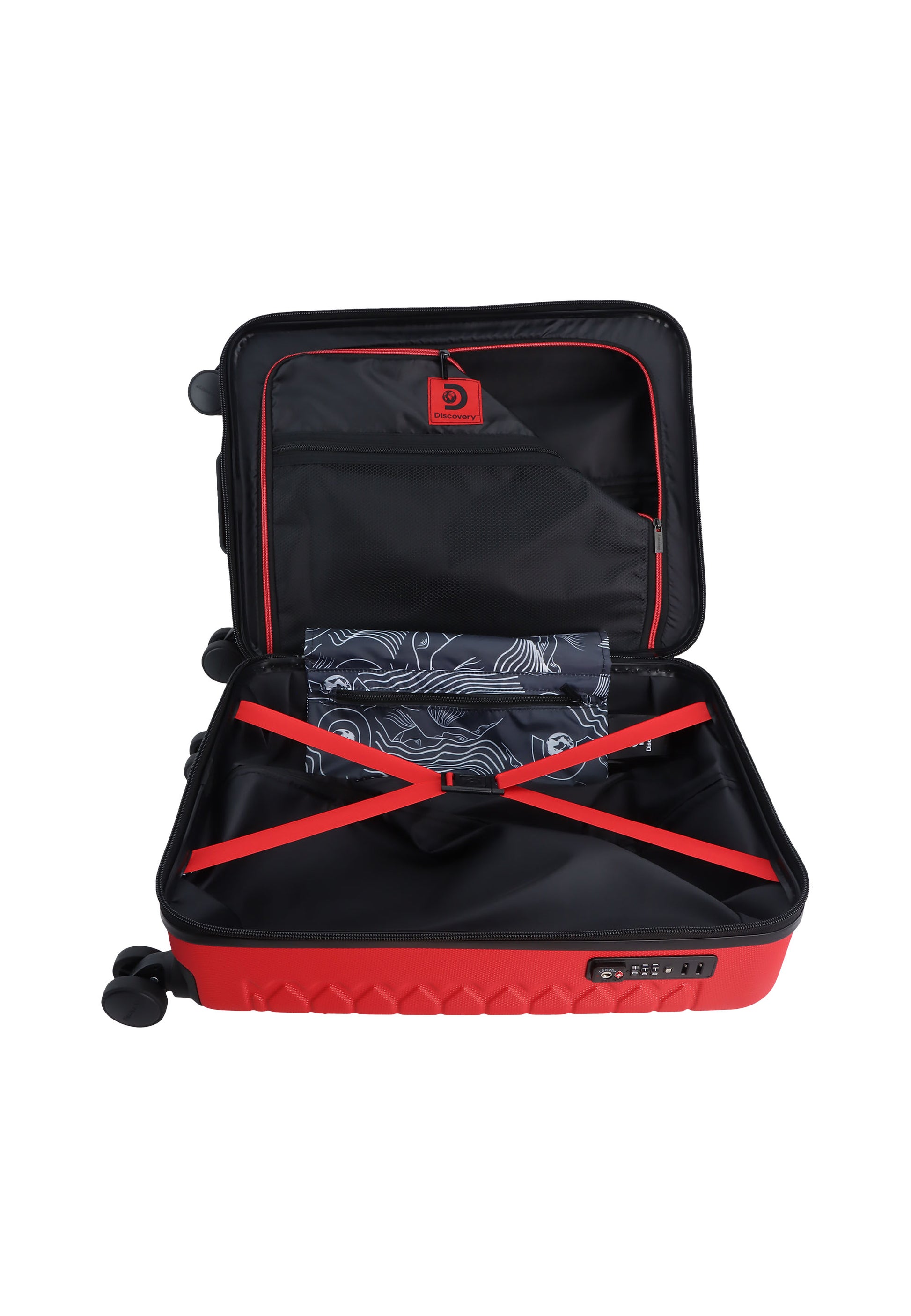 Discovery - Reptile Handgepäck Hartschalenkoffer / Trolley / Reisekoffer - 55 cm - (Small) - Rot