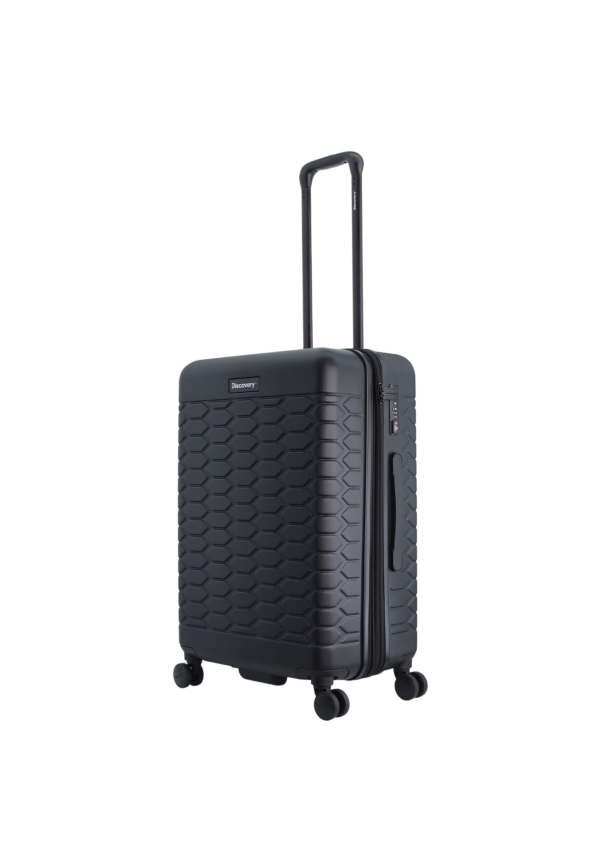 Discovery - Reptile Hartschalenkoffer / Trolley / Reisekoffer - 67 cm - (Medium) - Schwarz