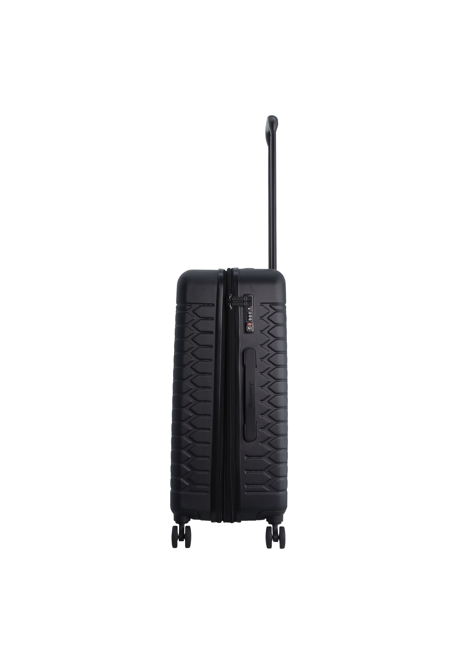 Discovery - Reptile Hartschalenkoffer / Trolley / Reisekoffer - 67 cm - (Medium) - Schwarz