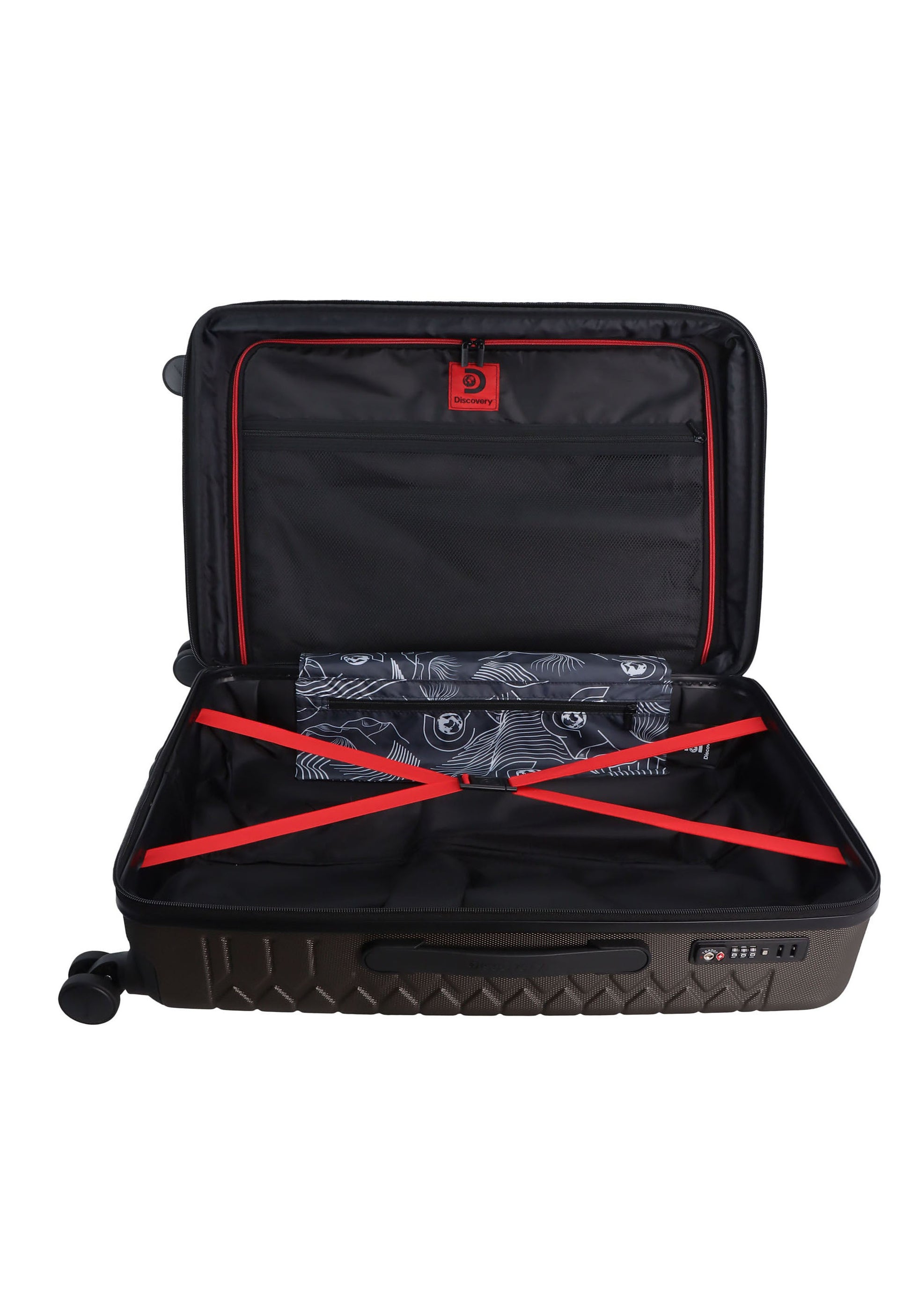 Discovery - Reptile Hartschalenkoffer / Trolley / Reisekoffer - 67 cm - (Medium) - Khaki