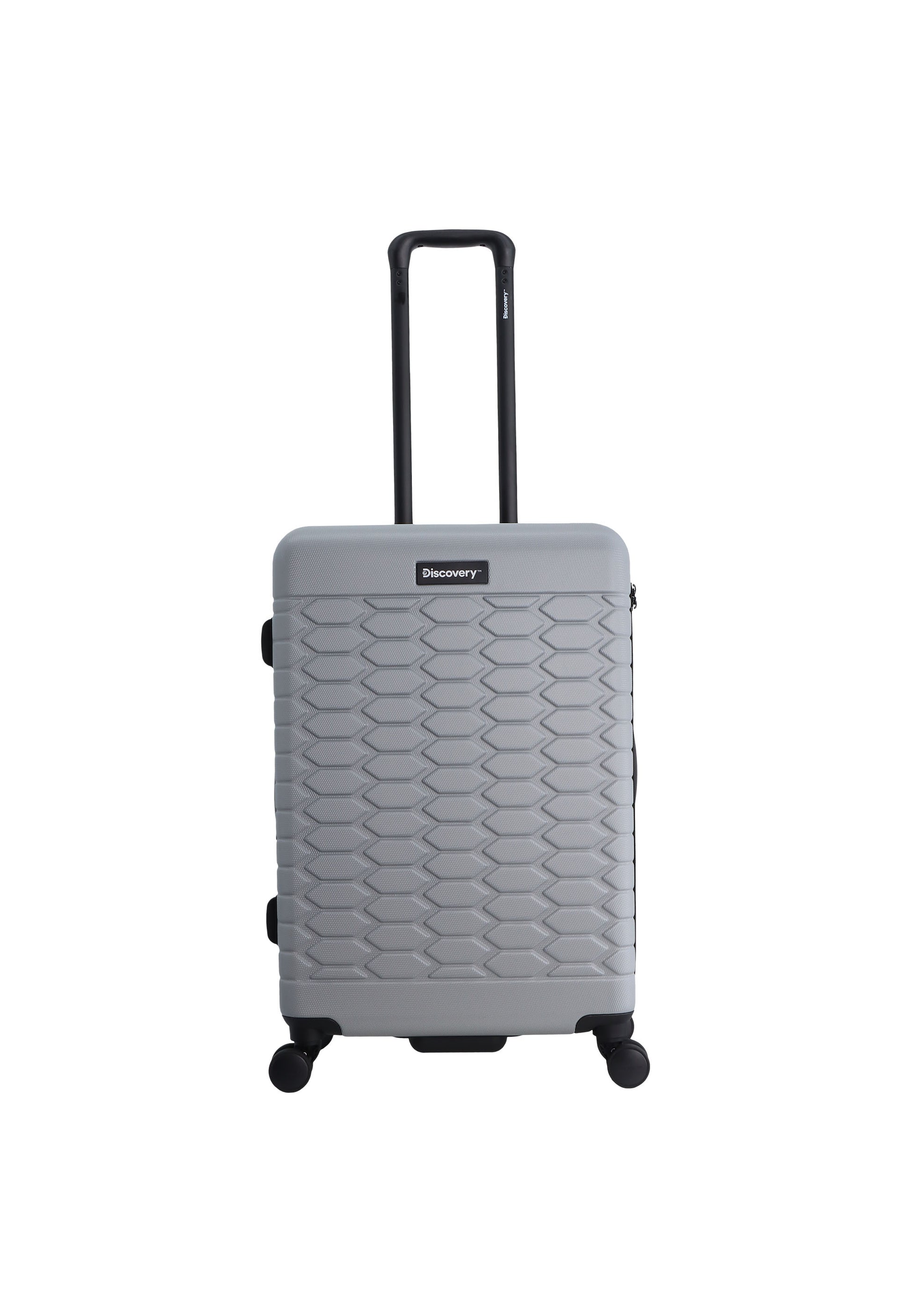Discovery - Reptile Hartschalenkoffer / Trolley / Reisekoffer - 67 cm - (Medium) - Silber