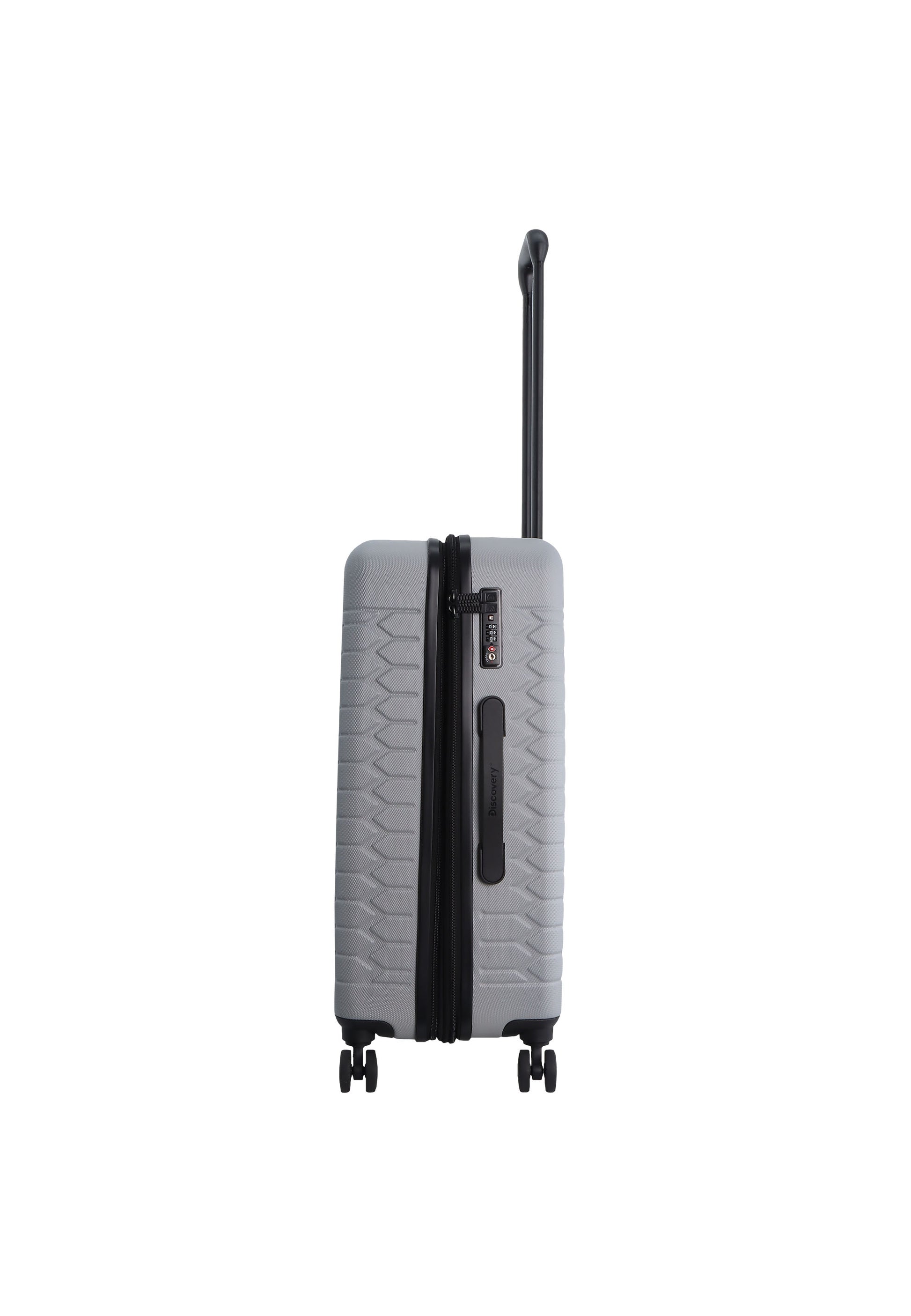 Discovery - Reptile Hartschalenkoffer / Trolley / Reisekoffer - 67 cm - (Medium) - Silber