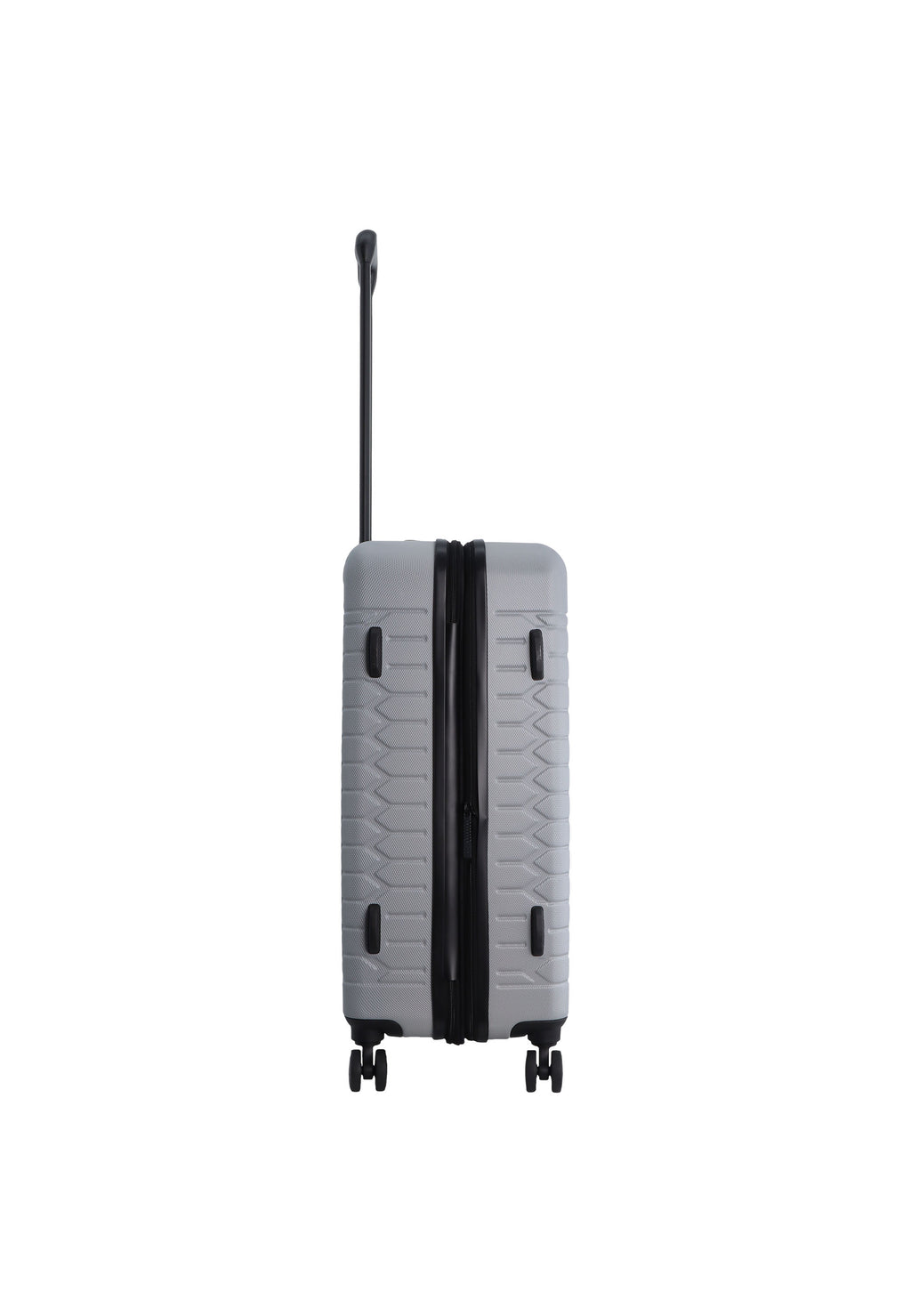 Discovery - Reptile Hartschalenkoffer / Trolley / Reisekoffer - 67 cm - (Medium) - Silber