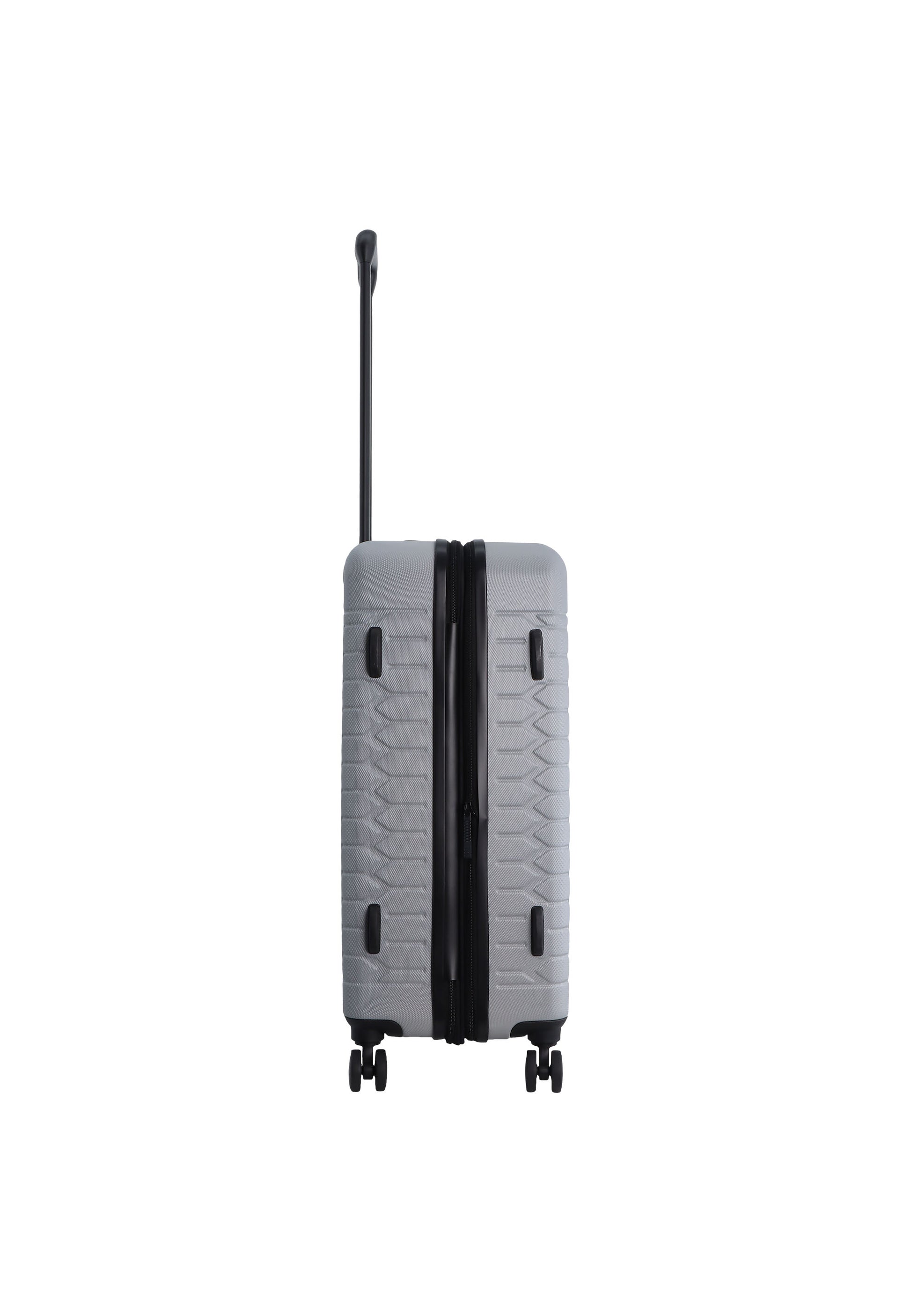 Discovery - Reptile Hartschalenkoffer / Trolley / Reisekoffer - 67 cm - (Medium) - Silber