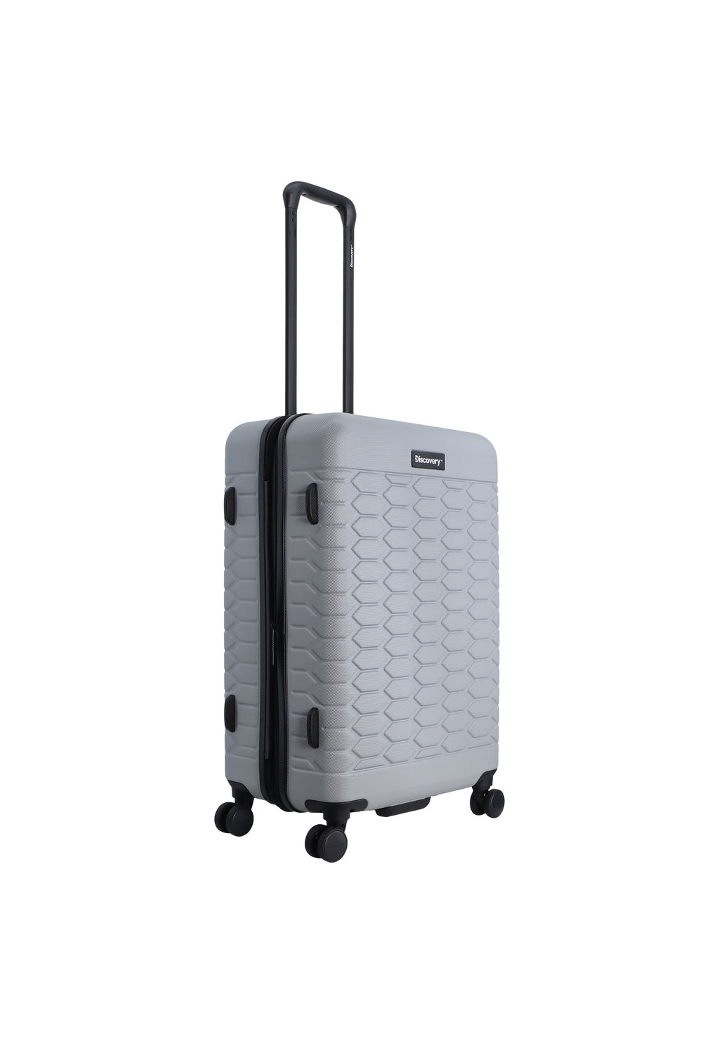 Discovery - Reptile Hartschalenkoffer / Trolley / Reisekoffer - 67 cm - (Medium) - Silber