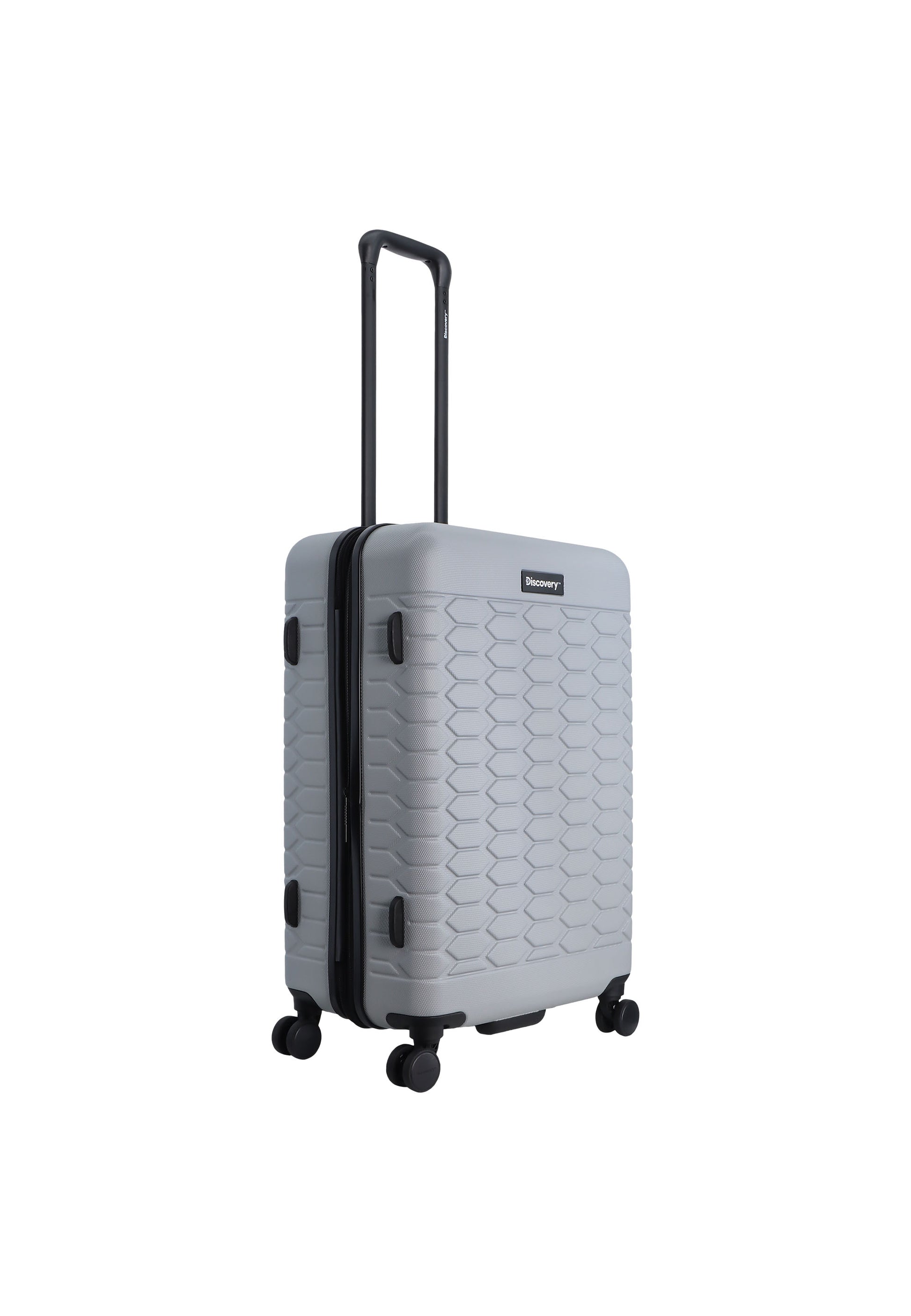 Discovery - Reptile Hartschalenkoffer / Trolley / Reisekoffer - 67 cm - (Medium) - Silber
