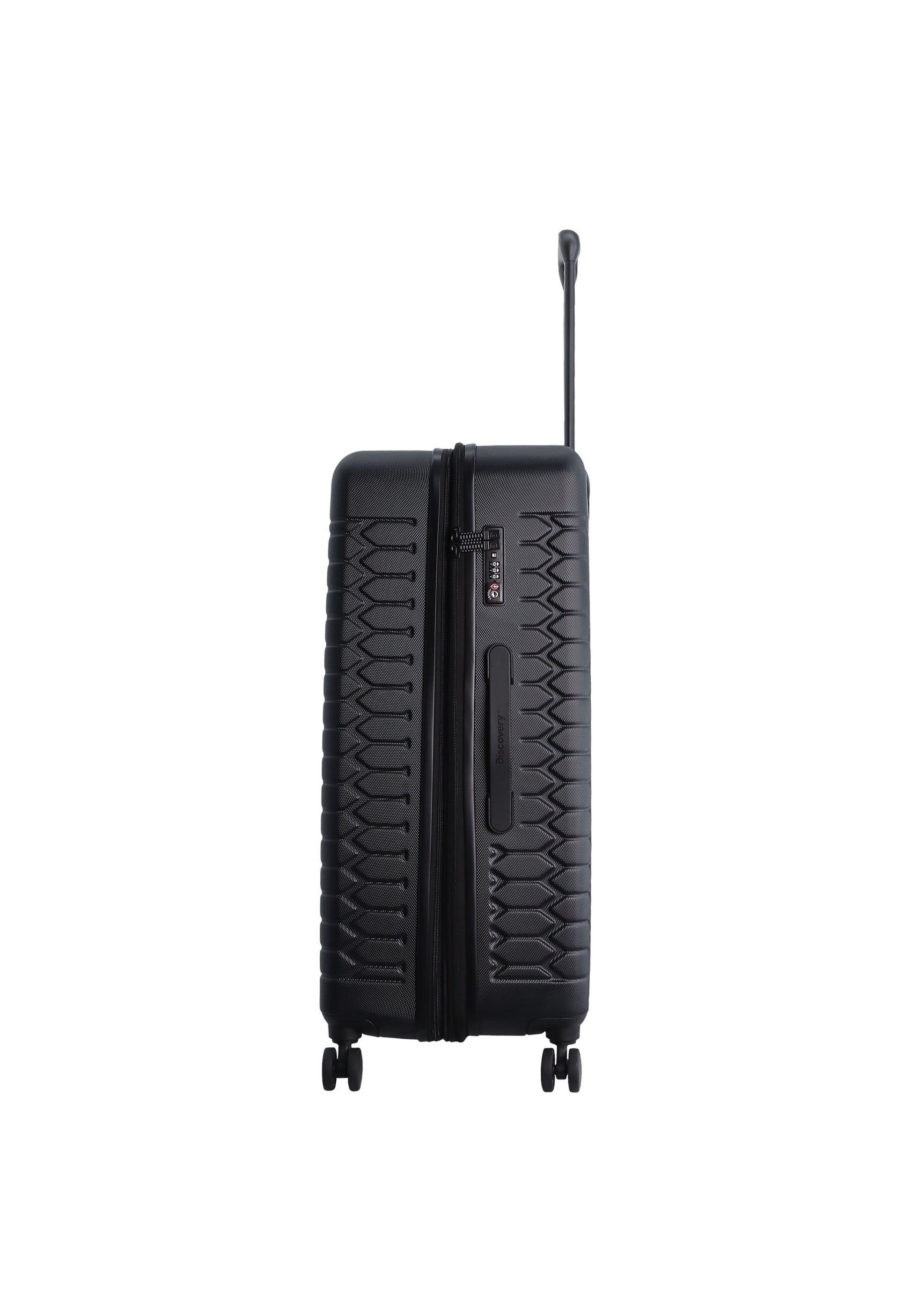 Discovery - Reptile Hartschalenkoffer / Trolley / Reisekoffer - 77 cm - (Large) - Schwarz